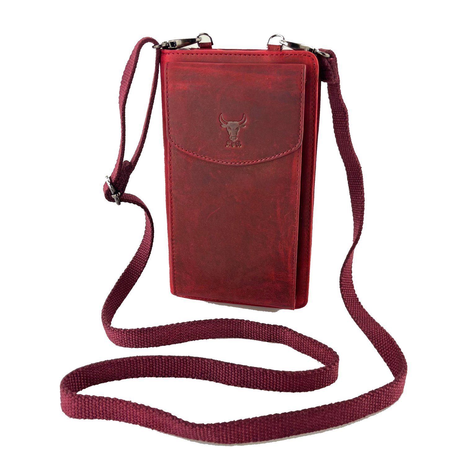 L&B Handytasche >2616< Umhängetasche & Geldbörse Crossbody, Büffelleder