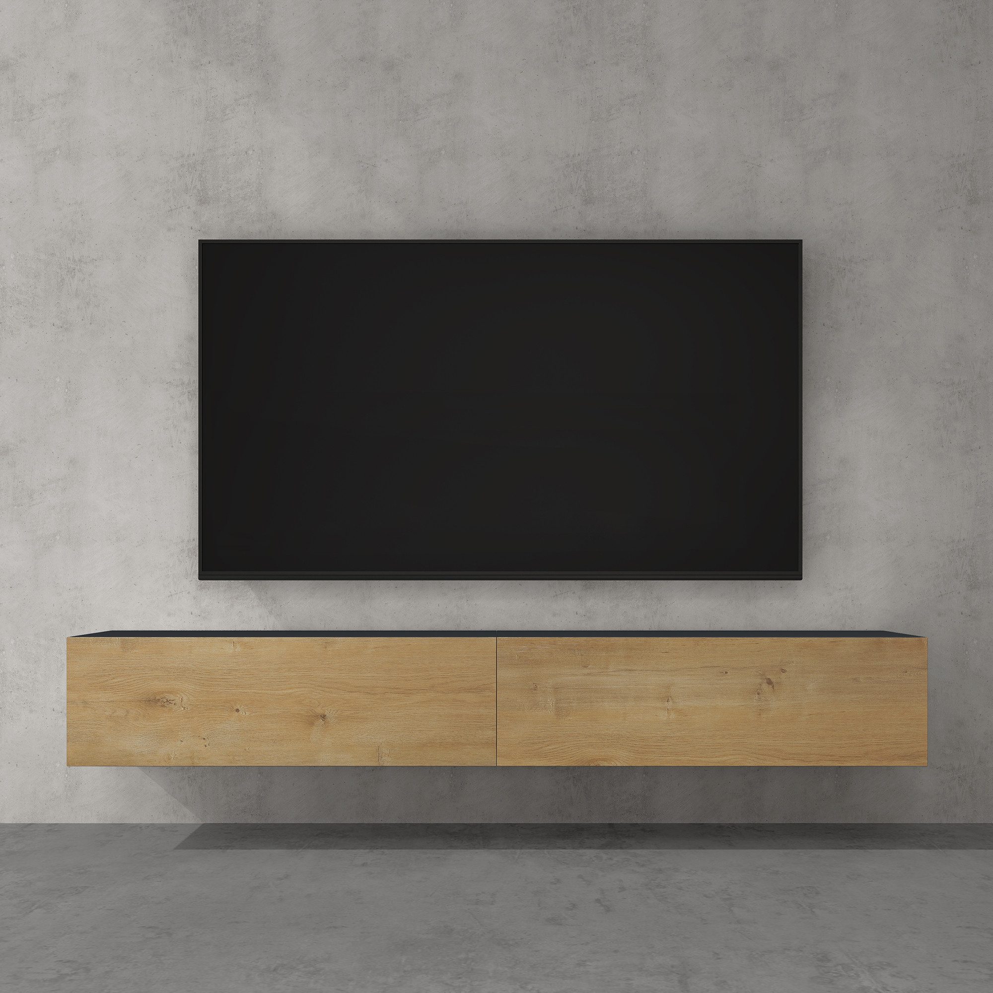 doporro TV-Board TV-schrank Fernsehschrank Low-Board TV-Tisch Wand-hängend F02