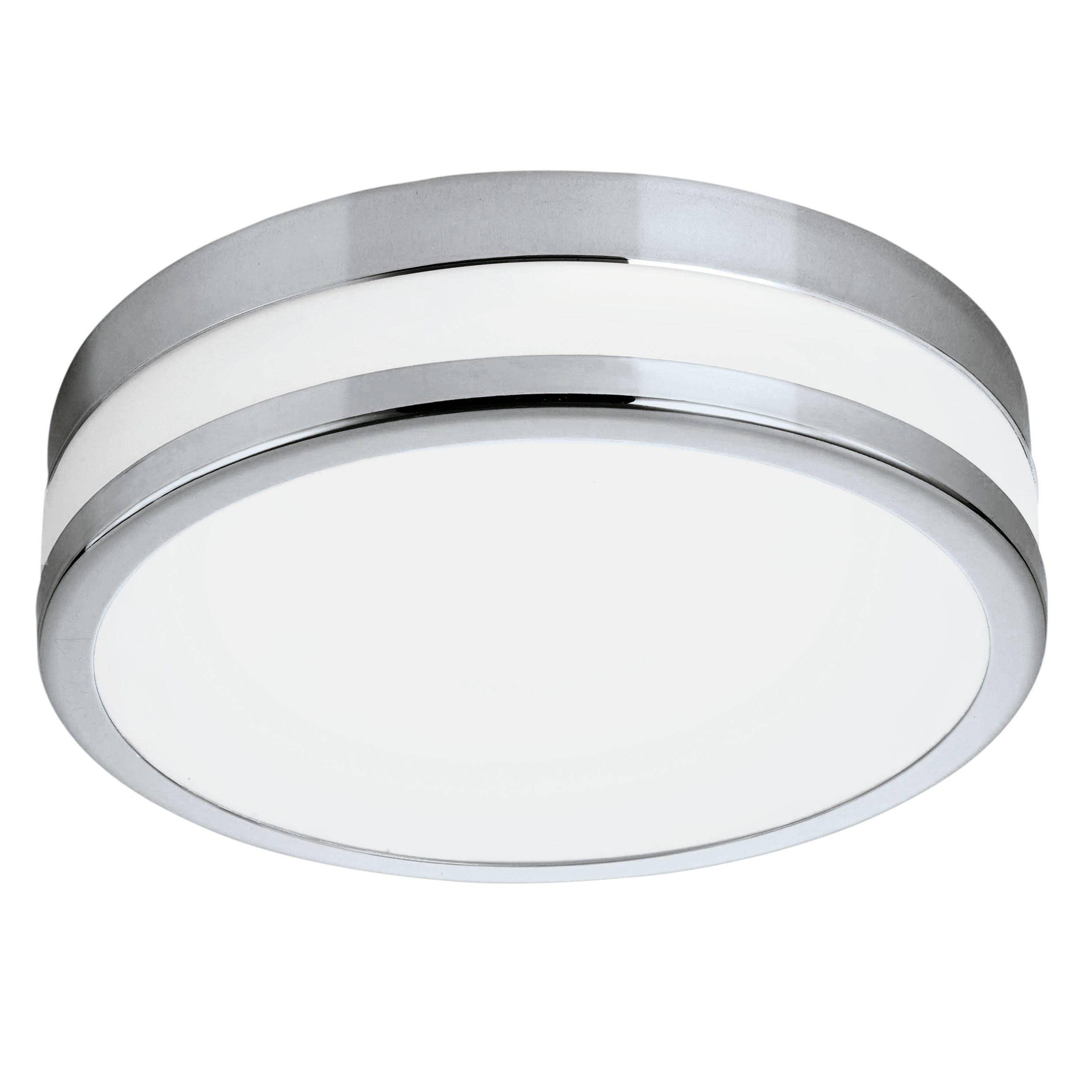 EGLO LED Deckenleuchte Led palermo, Leuchtmittel inklusive, Wand-/Deckenleuchte - H7,5 x Ø30 cm - chrom - 3X5,7W inkl.