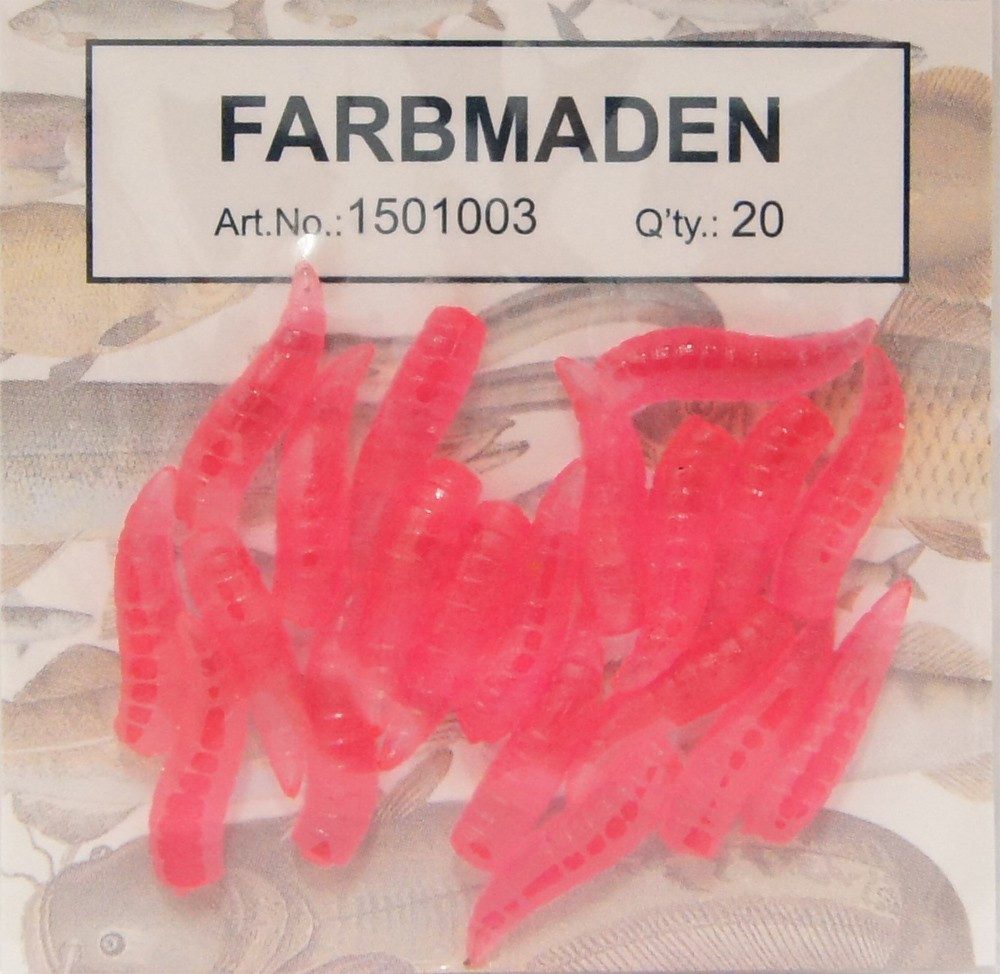 Paladin Kunstköder 20 Gummi Maden Gummimaden Forellenköder Farbmaden
