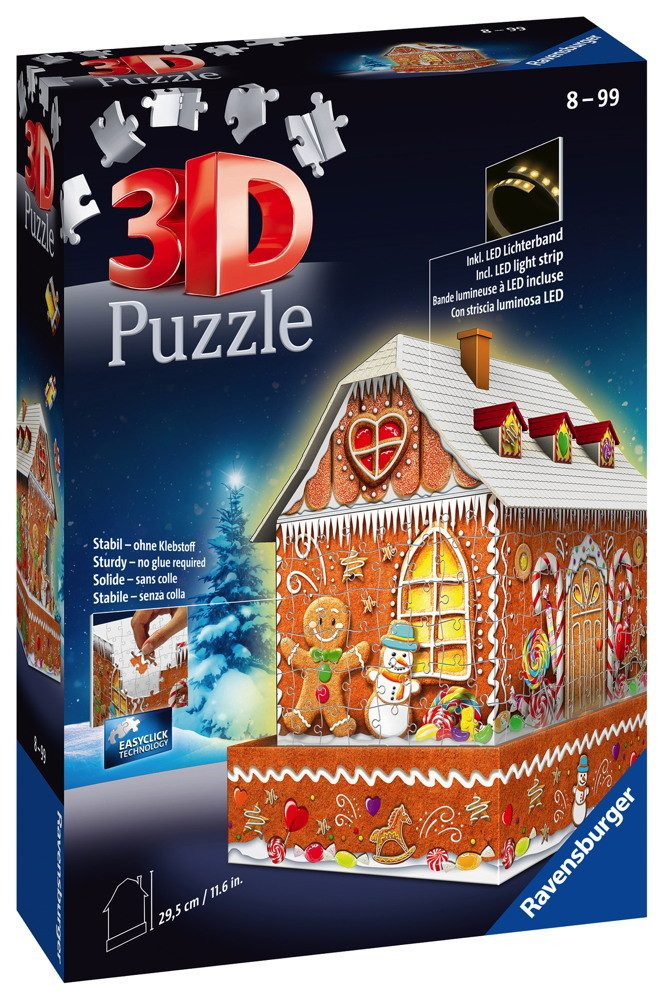 Ravensburger 3D-Puzzle 216 Teile Ravensburger 3D Puzzle Bauwerk Lebkuchenha günstig online kaufen