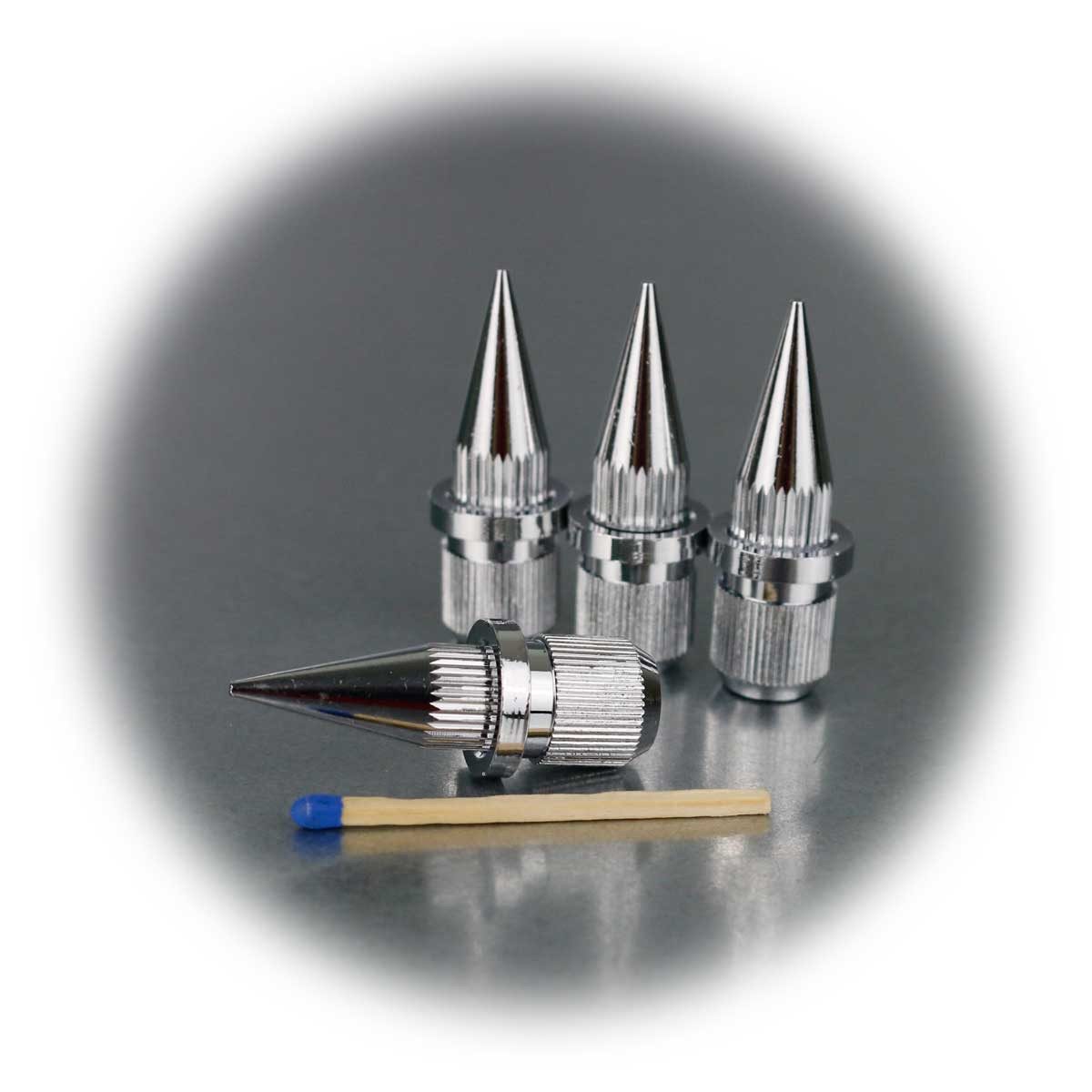 Dynavox Dämpfer Boxenspikes, 4er Set, Chrom silber, Noisekiller