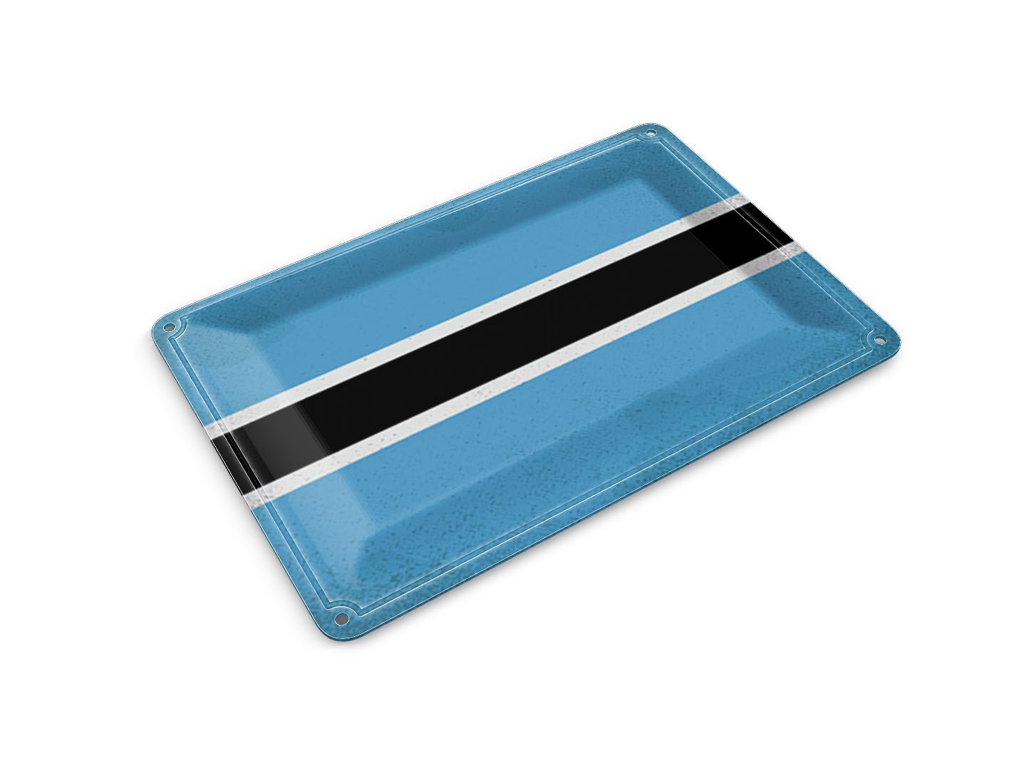 Femer GmbH Postkarte Flagge Botswana 14x10 cm Flag Botsuana Vintage, unfrankiert