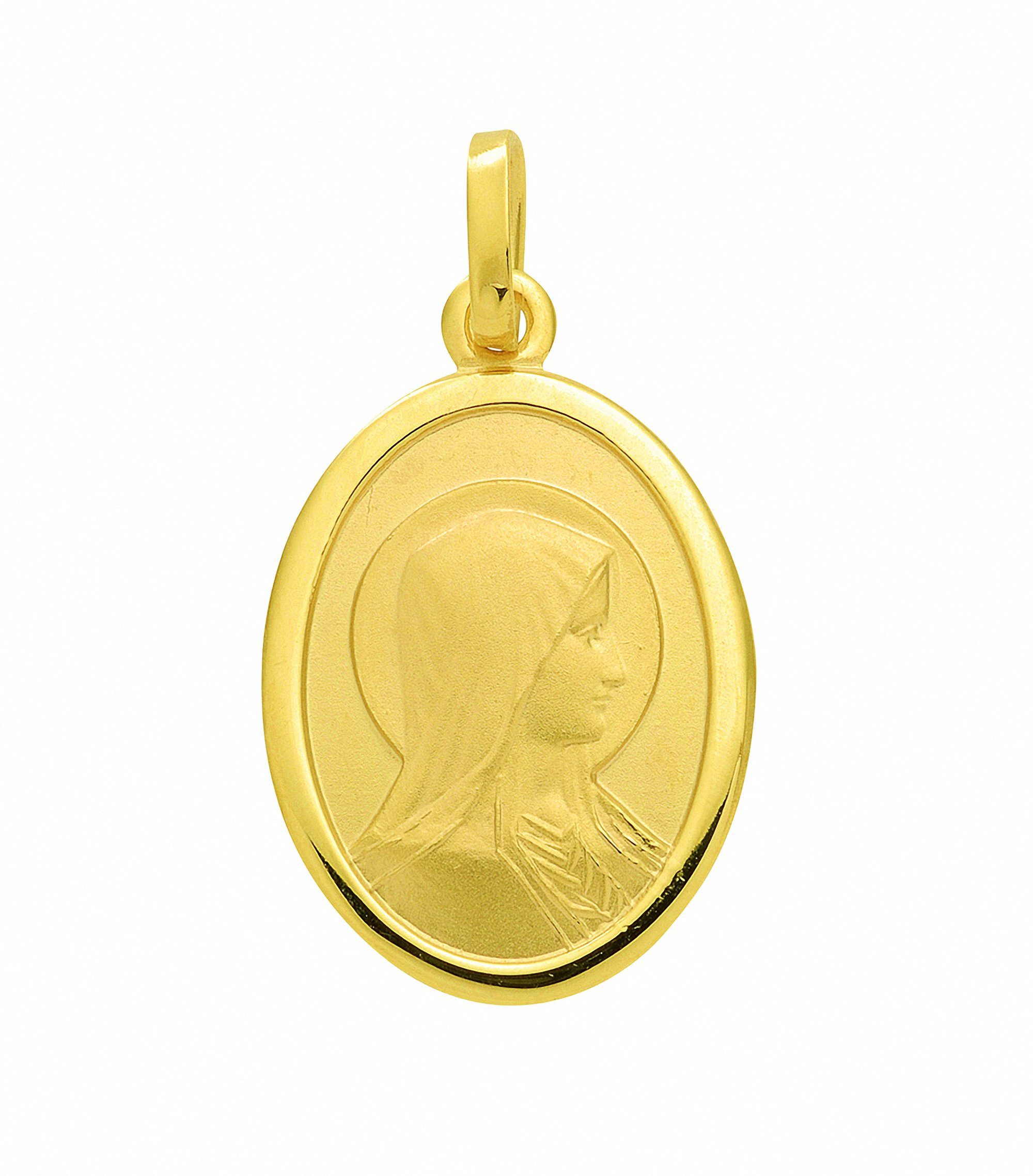 Kettenanhänger Damen Goldschmuck 333 Gold Anhänger Madonna