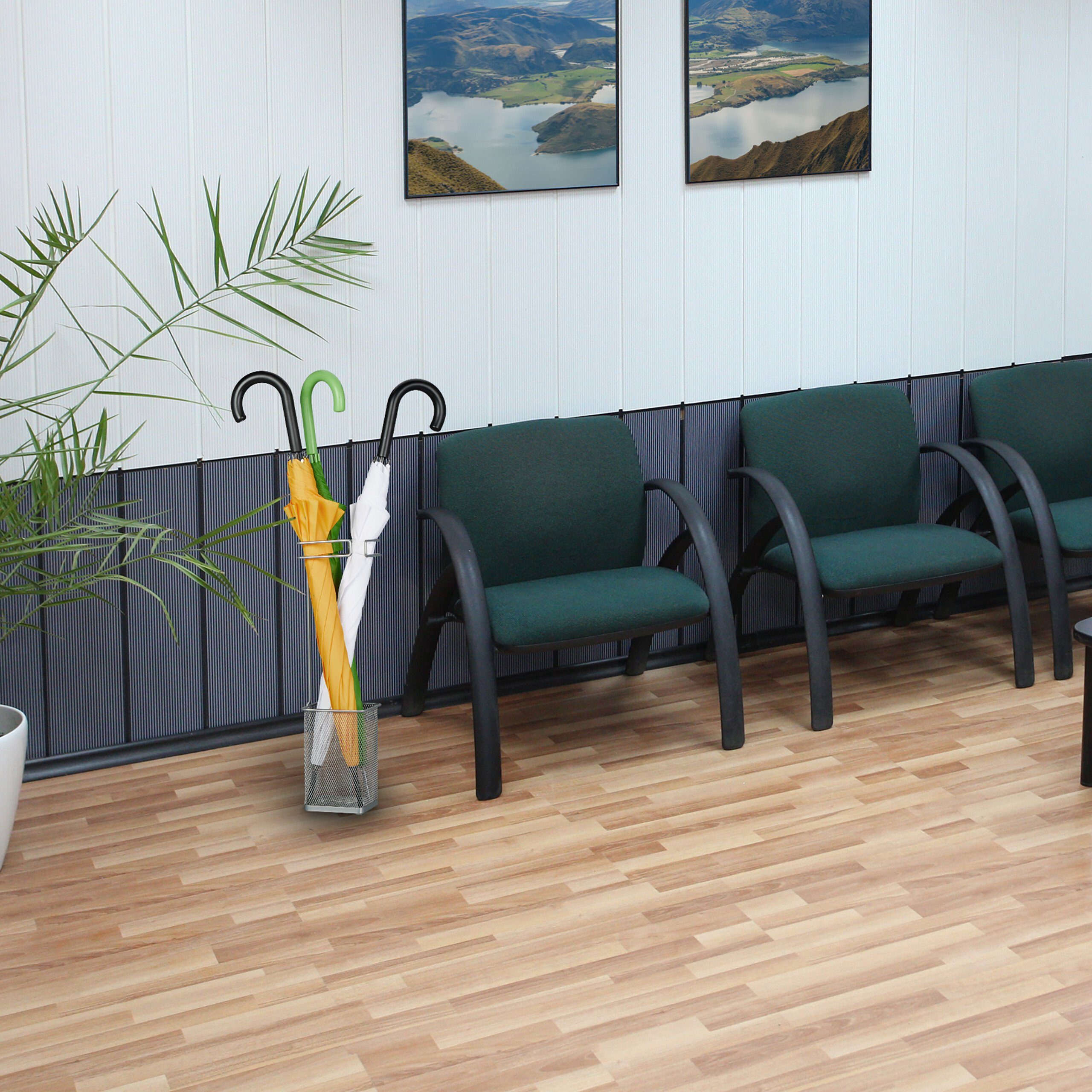 relaxdays Schirmständer Regenschirmständer aus Metall, silber günstig online kaufen