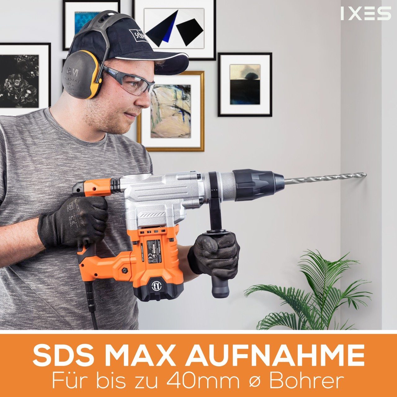 230 SDSMAX Bohrhammer 1600W Schlaghammer, Bohrhammer Scheppach 10J IX-DB1600Max IXES V Stemmhammer