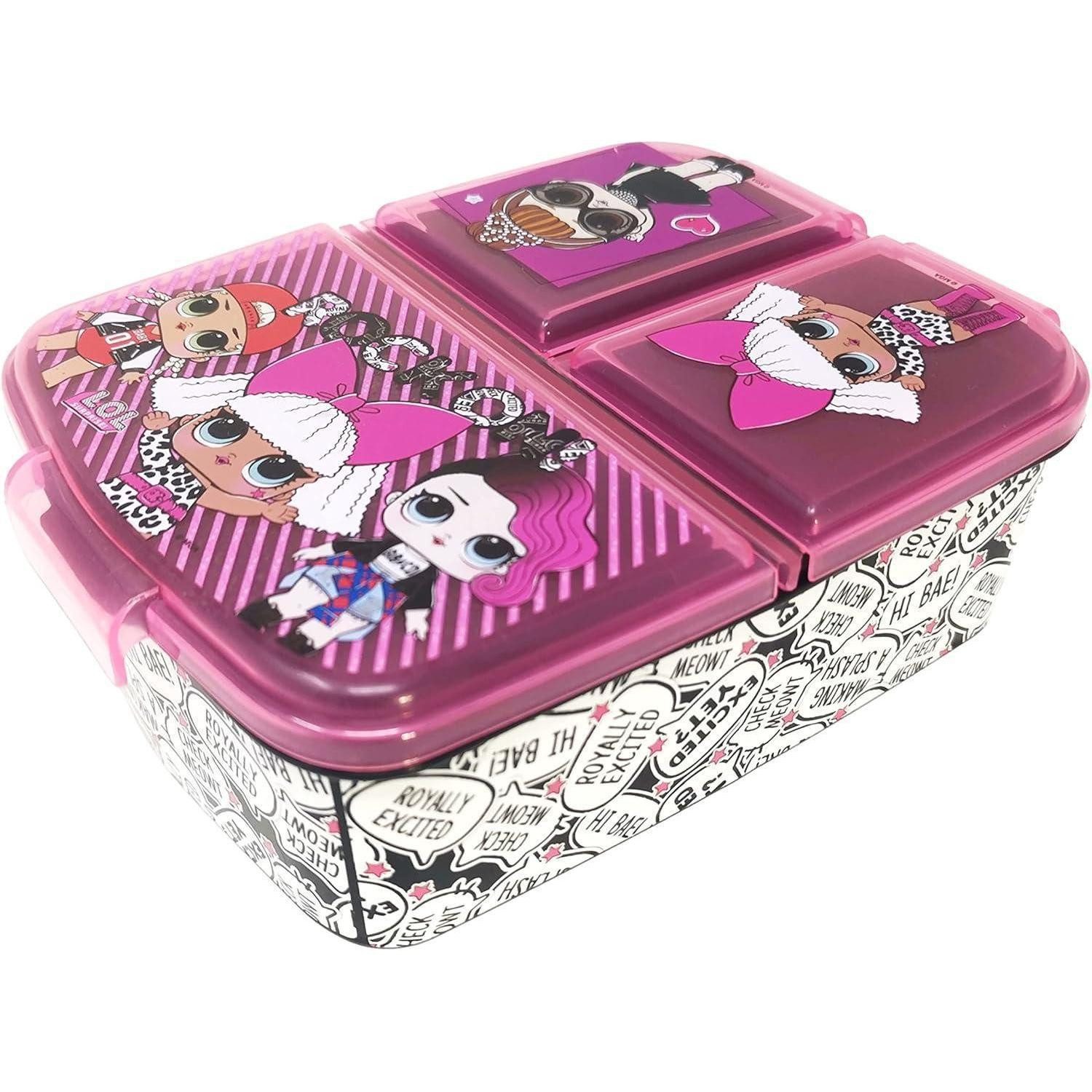 LuxusKollektion Lunchbox Brotdose Lunchbox Kinder Sandwichbox Fächer BPAfrei Lol L.o.l.