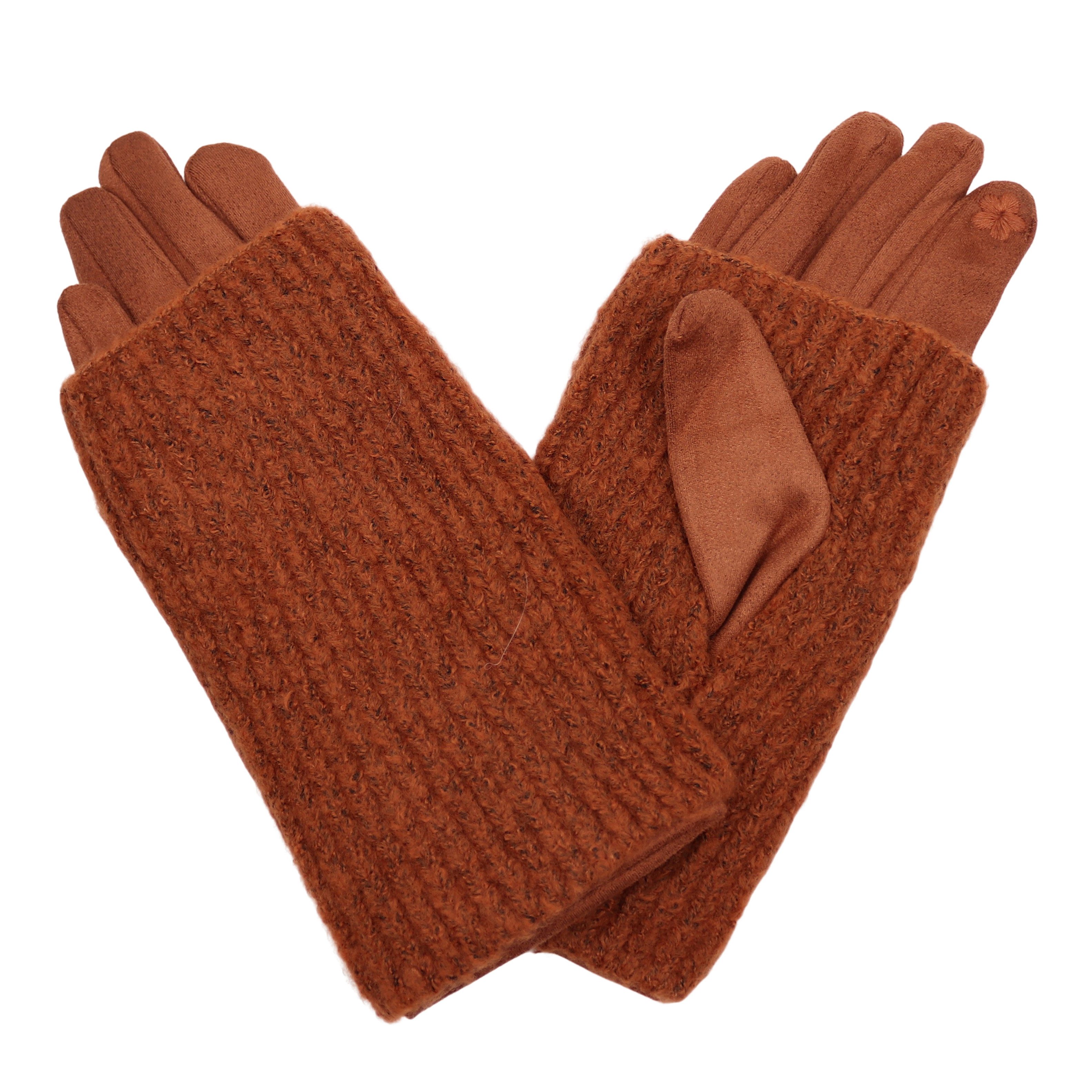 MIRROSI Strickhandschuhe Damen Handschuhe 2 in 1 mit abnehmbarer Strick Man günstig online kaufen