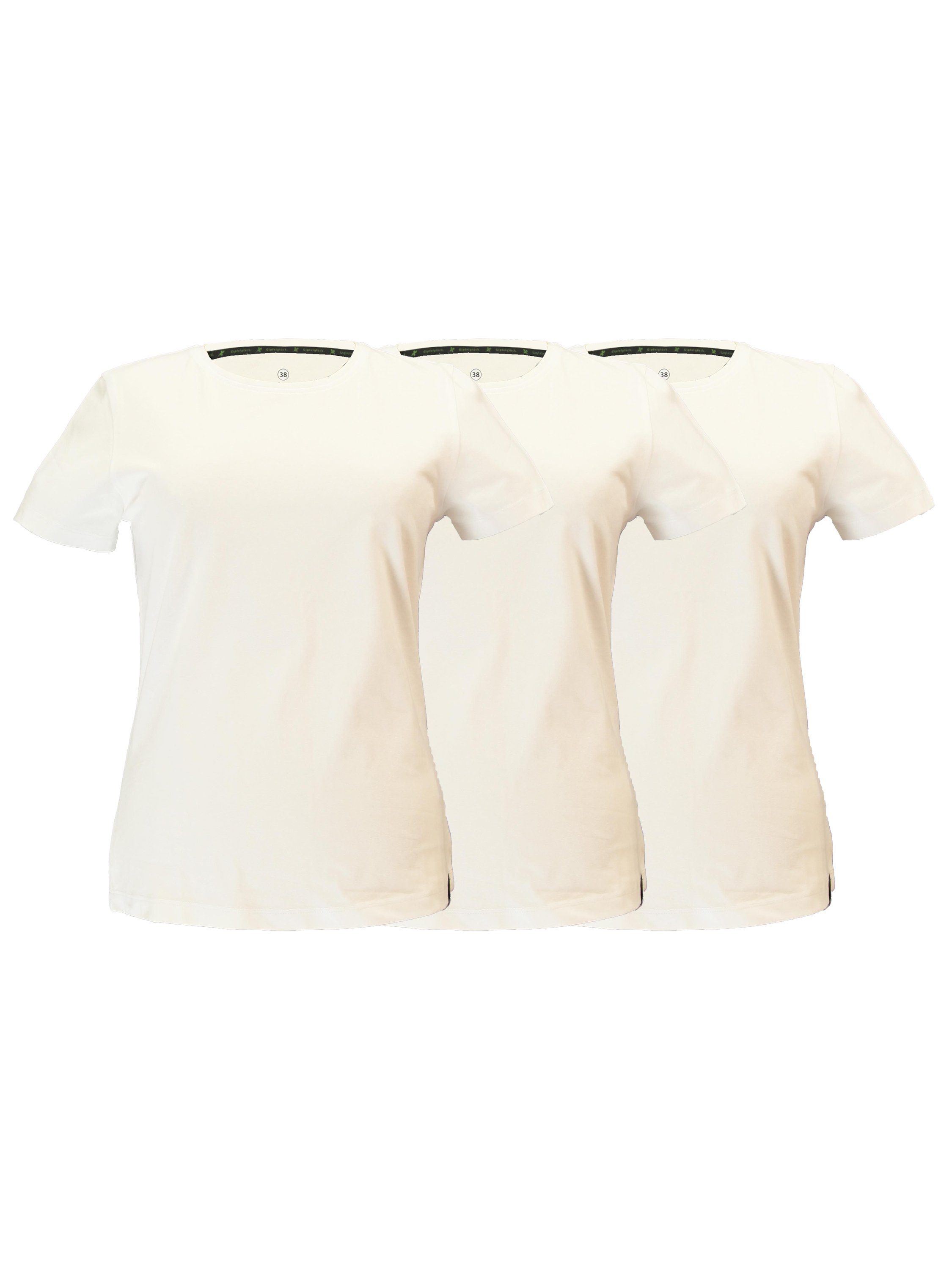 Gipfelglück Funktionsshirt Lynn für Damen, 3er Pack, aus Bio-Baumwolle Optic White