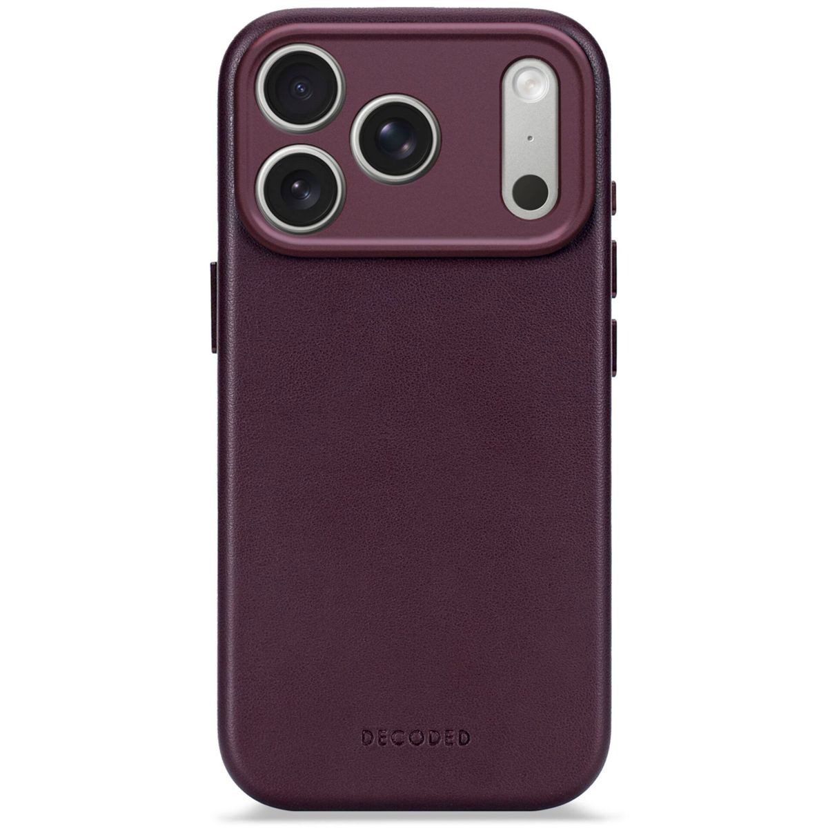 DECODED Smartphone-Hülle Leather Backcover iPhone 17 Pro Dark Ruby