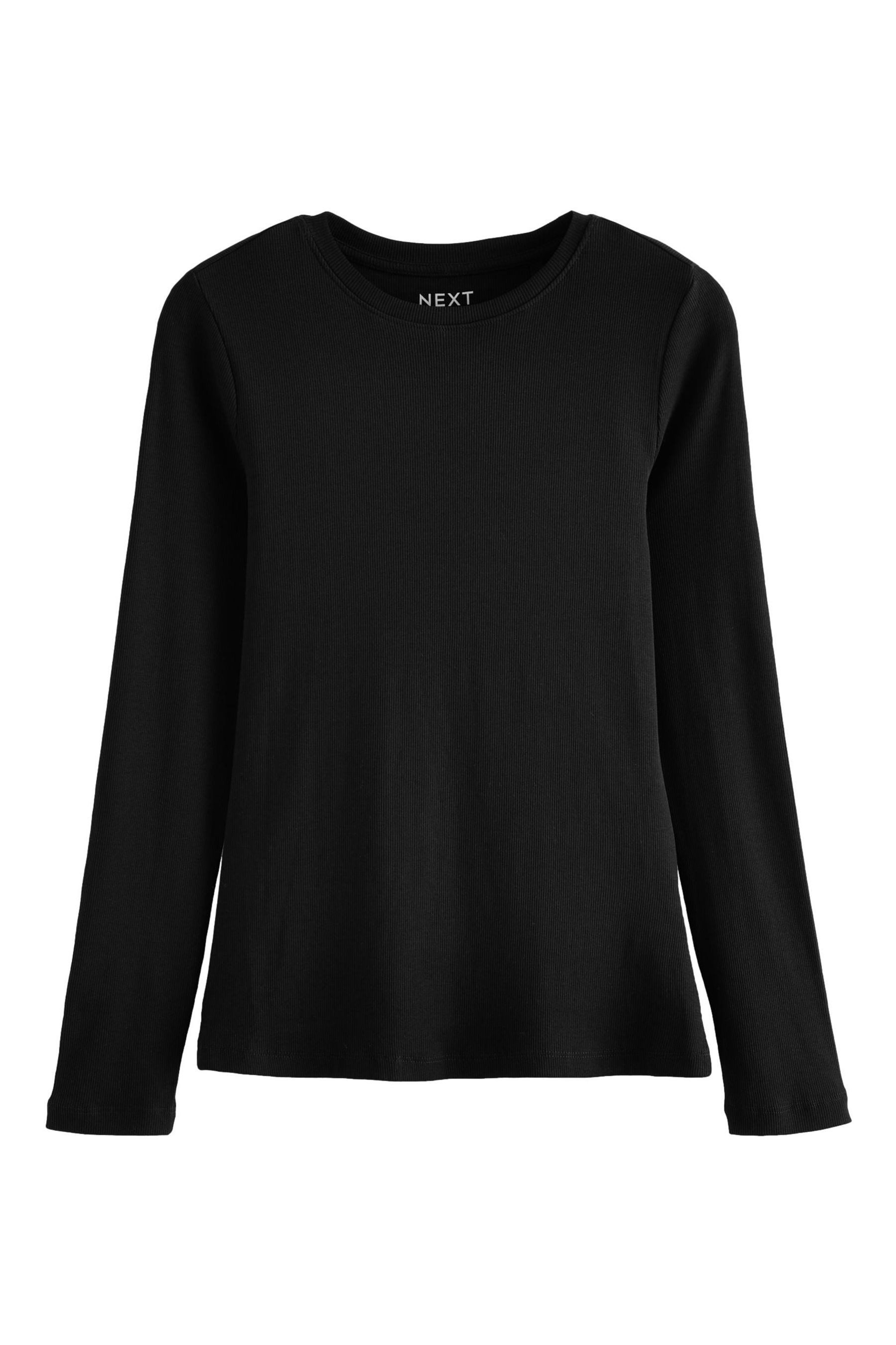 Next Langarmshirt Langärmeliges, geripptes Rundhals-Oberteil (1-tlg) günstig online kaufen
