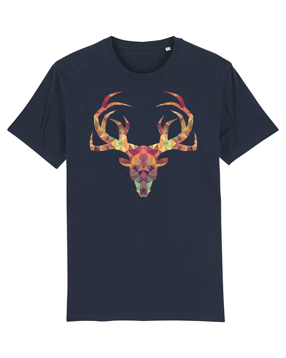 Apparel dunkelblau Deer Print-Shirt (1-tlg) wat?