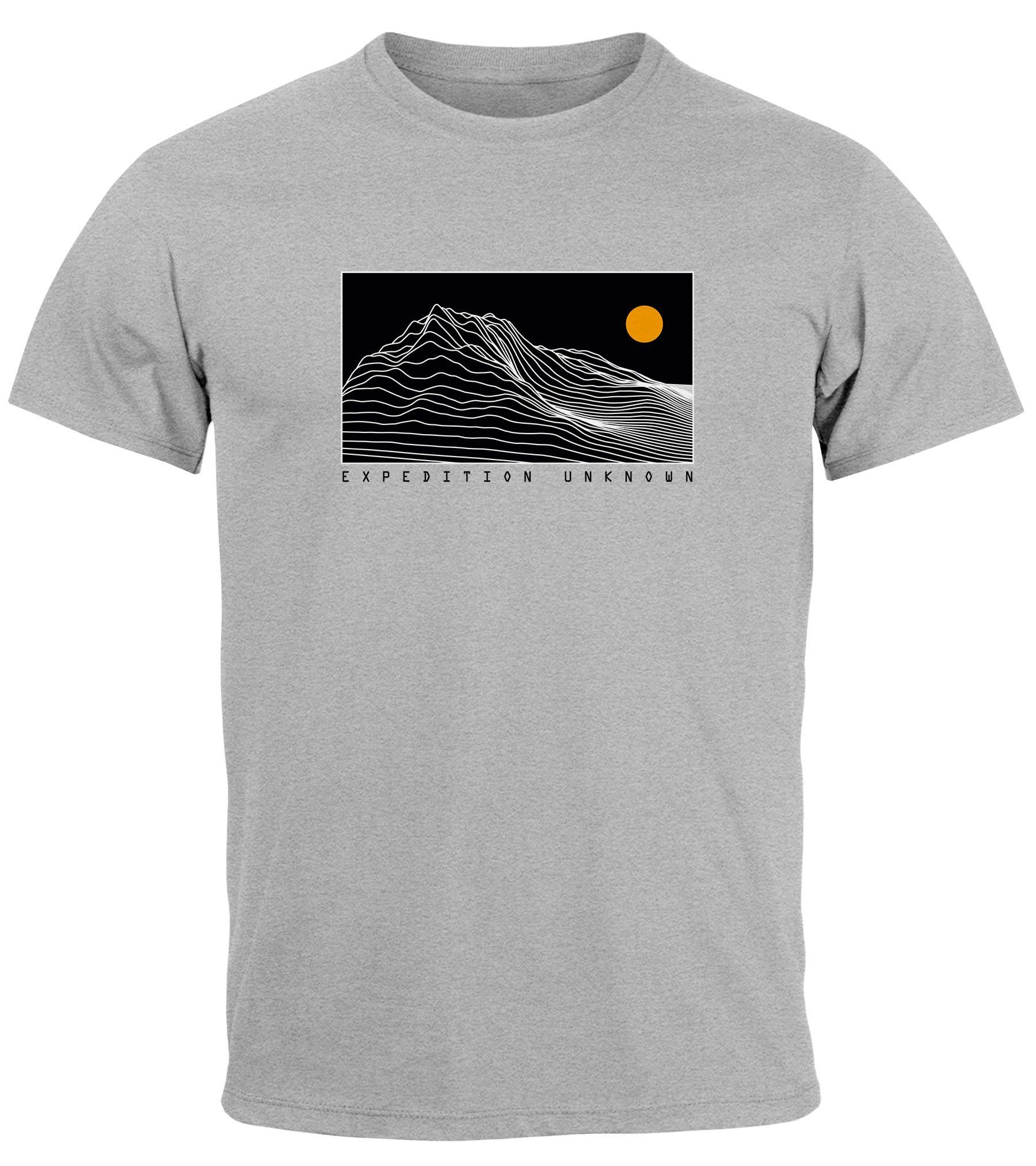 Neverless Print-Shirt Herren T-Shirt Frontprint Wandern günstig online kaufen