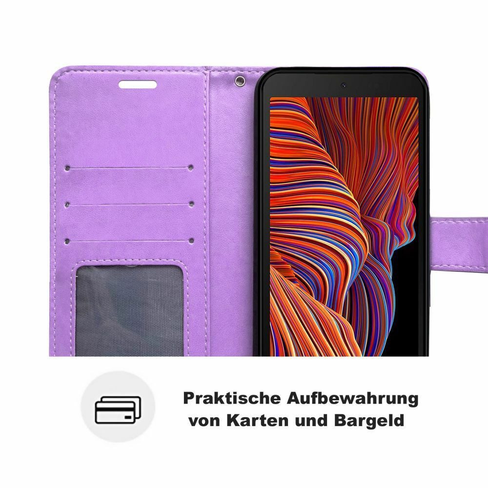 betterfon Handyhülle Handytasche für Samsung Galaxy XCover 5 Wallet Case Cover Handyhülle, Wallet Case mit Kartenfächern Magnetverschluss und weicher Innenhülle