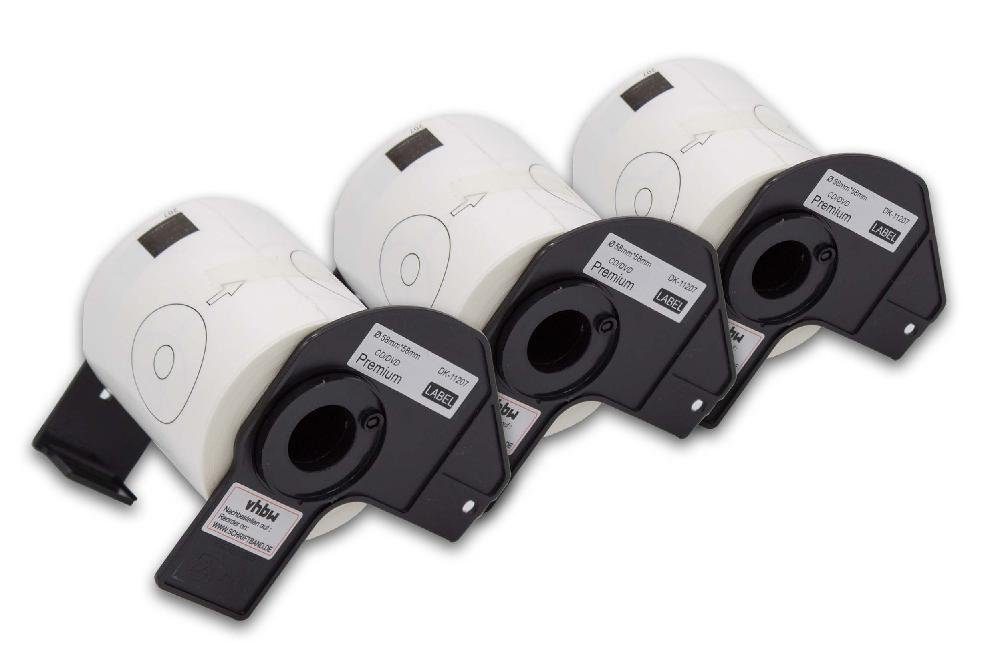 vhbw Etikettenpapier passend für Brother PT QL500BW, QL-550, QL-560, QL-500A, QL500BS