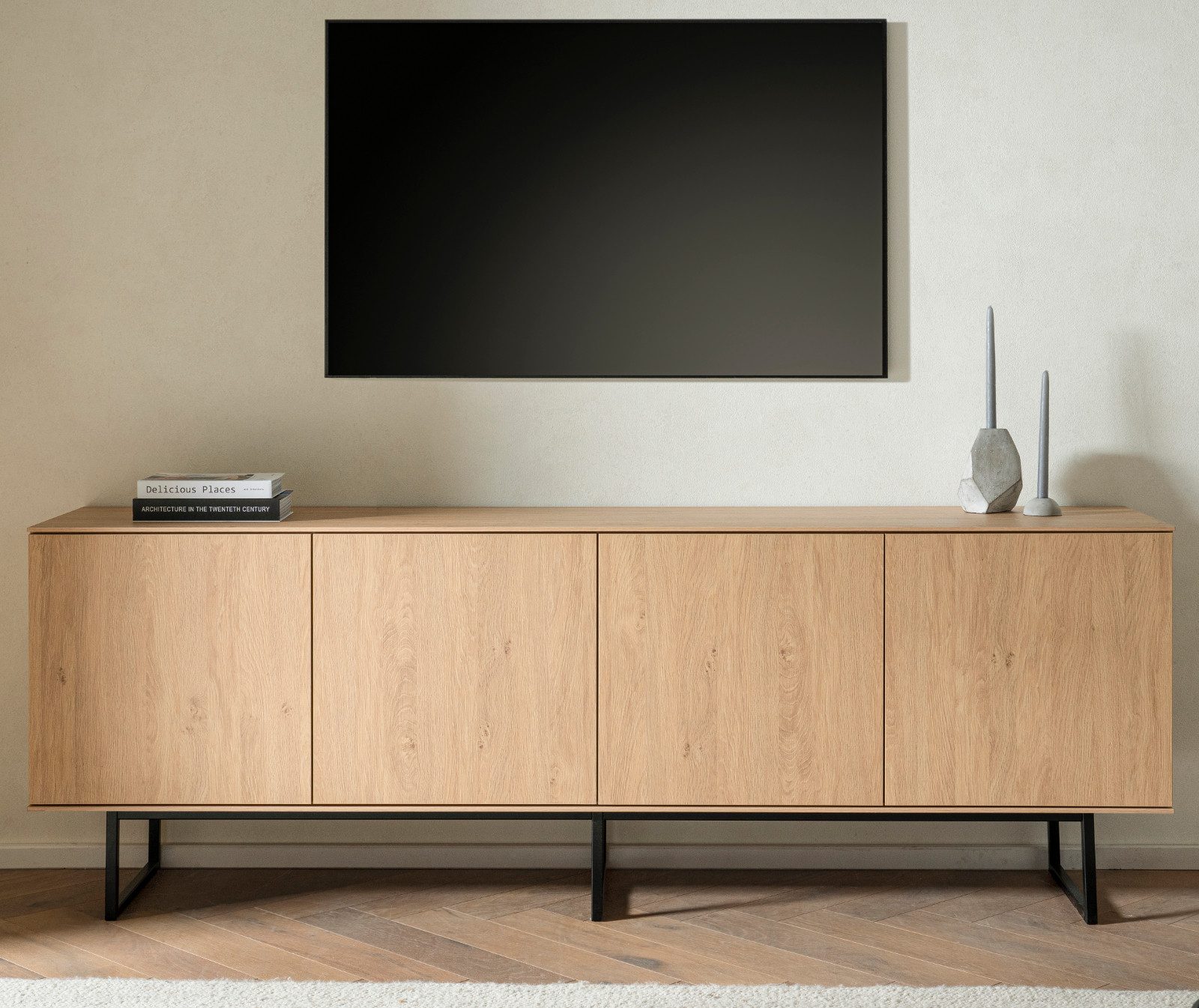 Furn.Design Lowboard Breda (TV Unterschrank in Eiche Dekor, BxH 200 x 70 cm günstig online kaufen