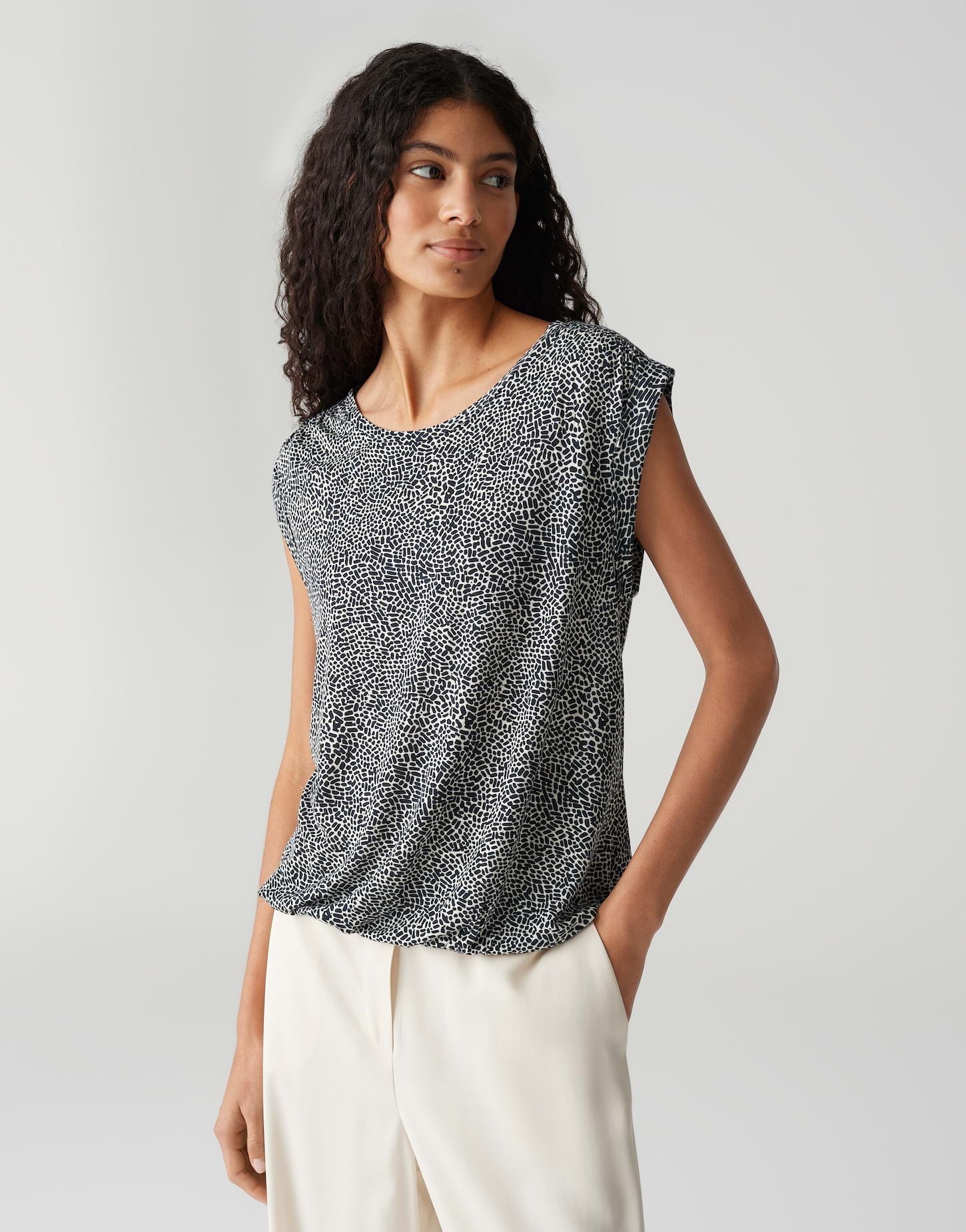 OPUS Print-Shirt STRUKI MINIMAL Regular aus ECOVERO™ Viskose günstig online kaufen