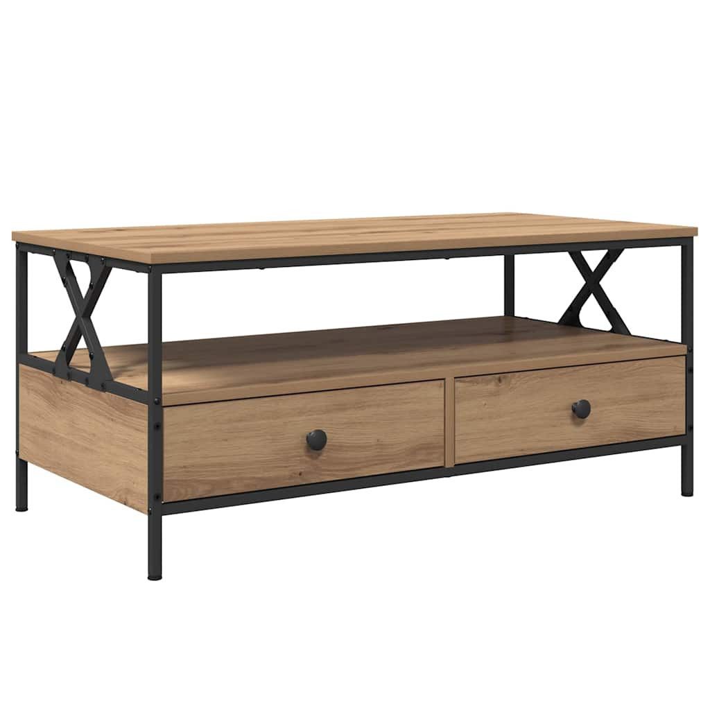 vidaXL Couchtisch Couchtisch Artisan-Eiche 100 x 51 x 45 cm Holzwerkstoff (1-St)
