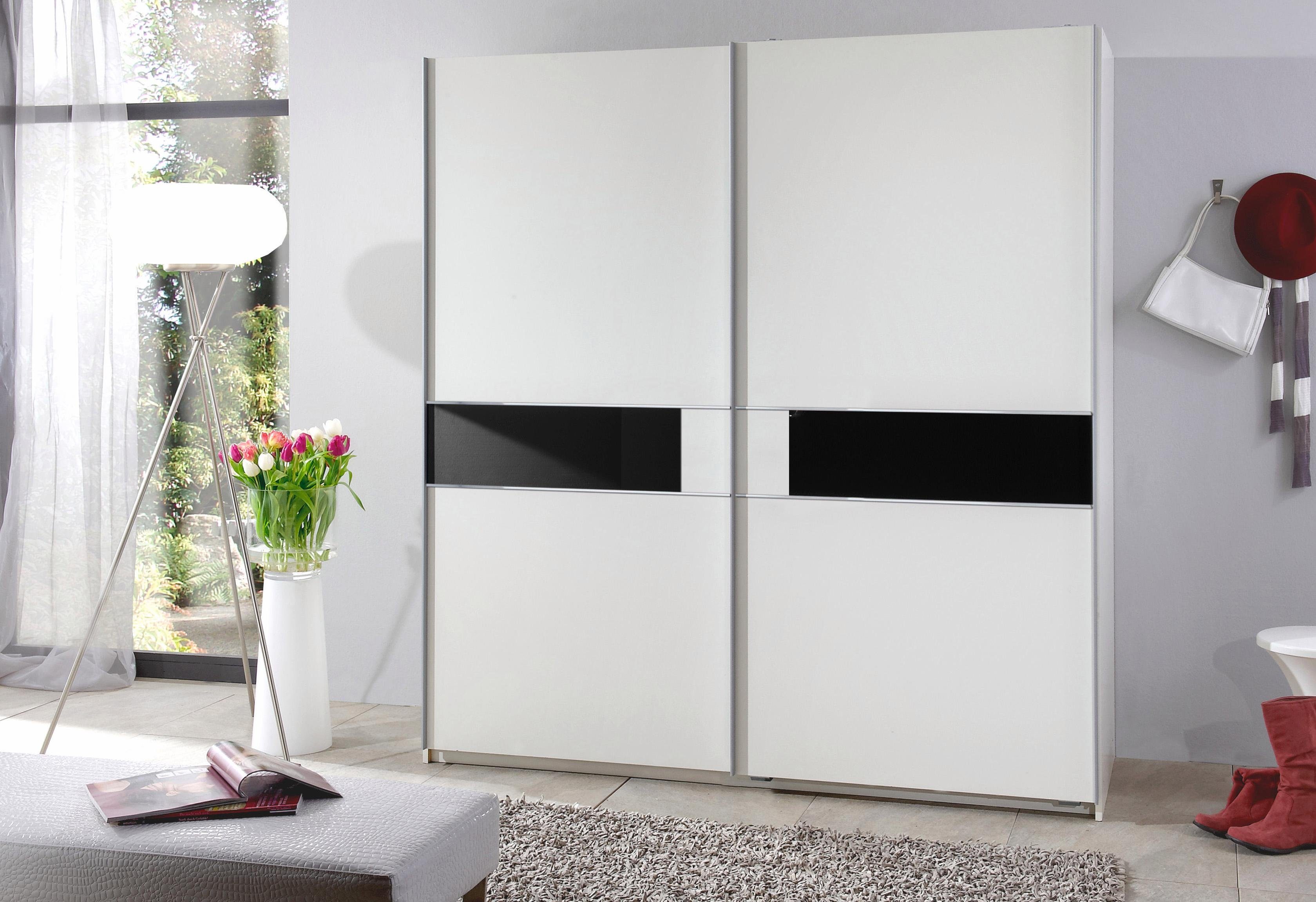 WIMEX Schwebetürenschrank in weißer Hochglanz-Optik