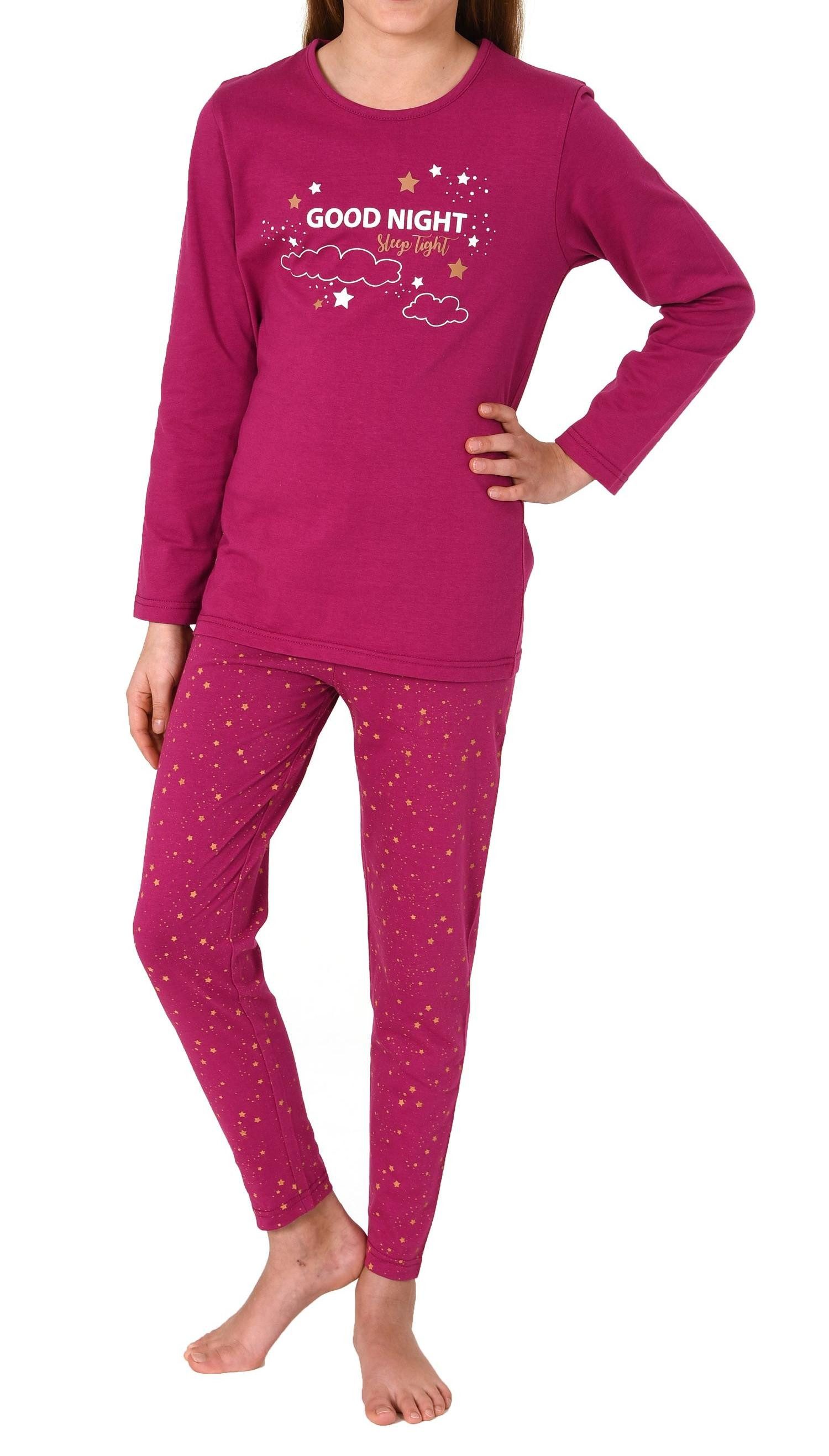 Pyjama Schöner Mädchen Schlafanzug, langärmliger Pyjama mit süßem Motiv