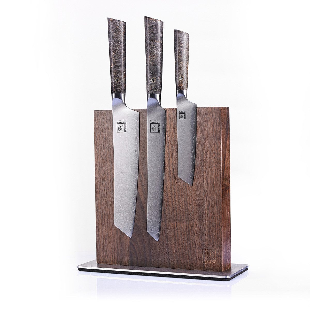 Zayiko Schneidebrett Aus Massivem Nussbaumholz – Trapezform Mit Griff, 40x24,7 Cm, Messerschonend