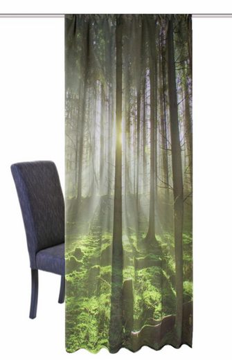 Vorhang GRÜNER WALD HOME WOHNIDEEN Smokband 1 Stück
