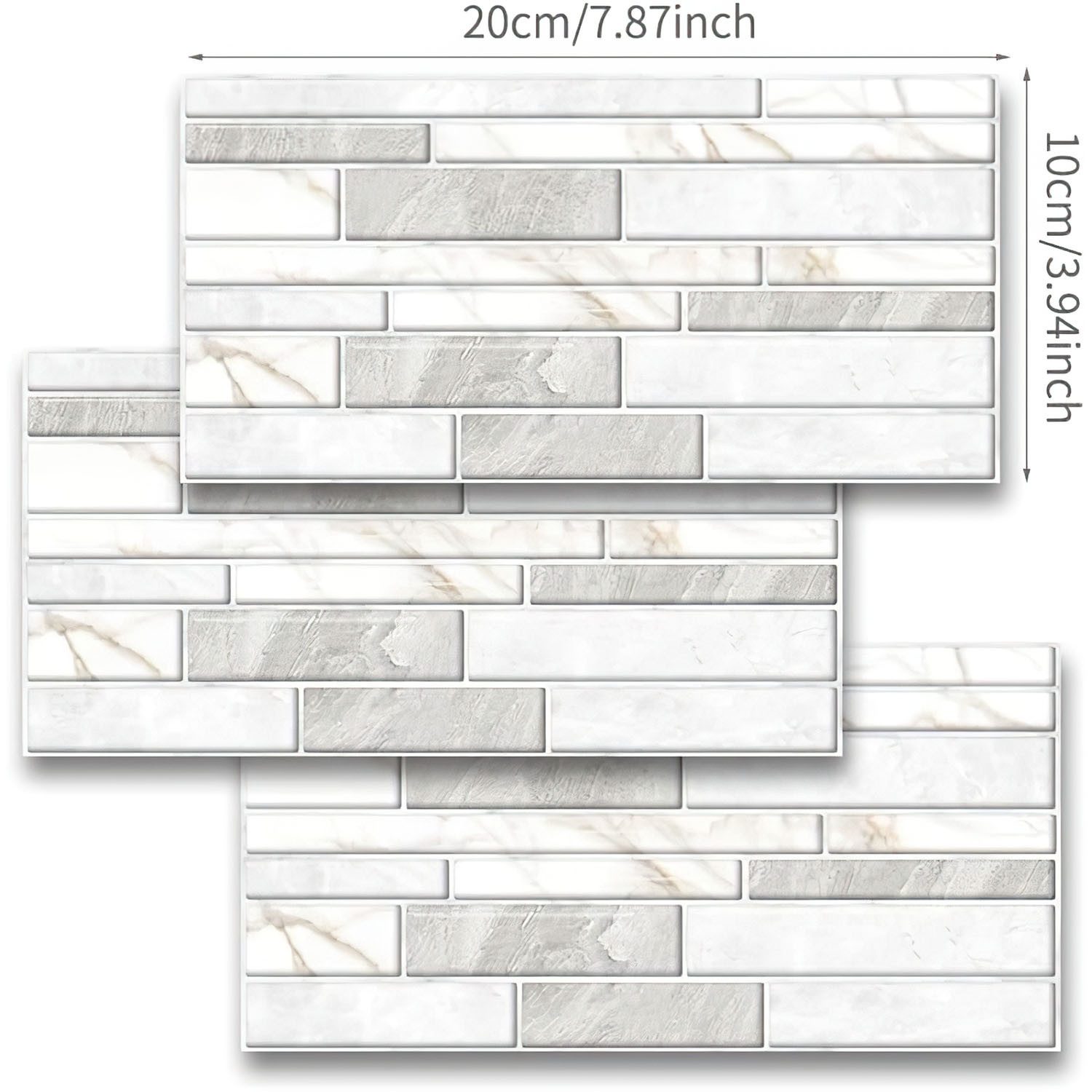 SURFOU Fliesenaufkleber 54 Stück Fliesenaufkleber 20 x 10 cm Selbstklebende günstig online kaufen