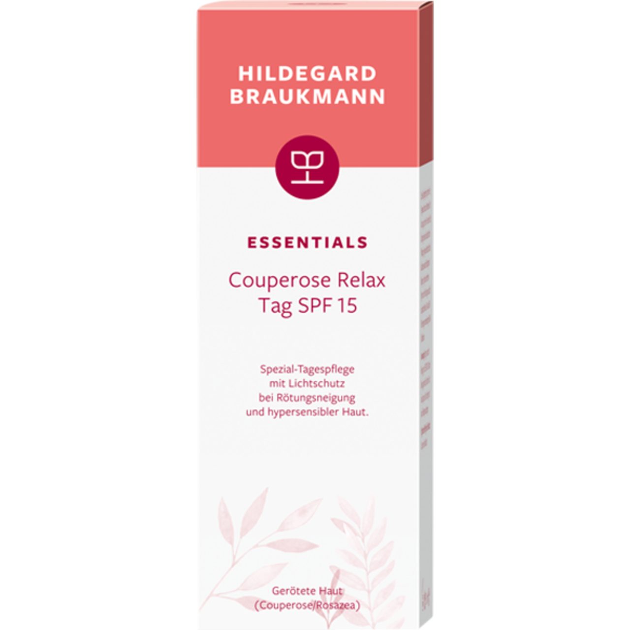 Hildegard Braukmann Tagescreme Essentials Couperose Relax Tag SPF 15, Spezial-Tagespflege – Schützt bei Rötungsneigung u