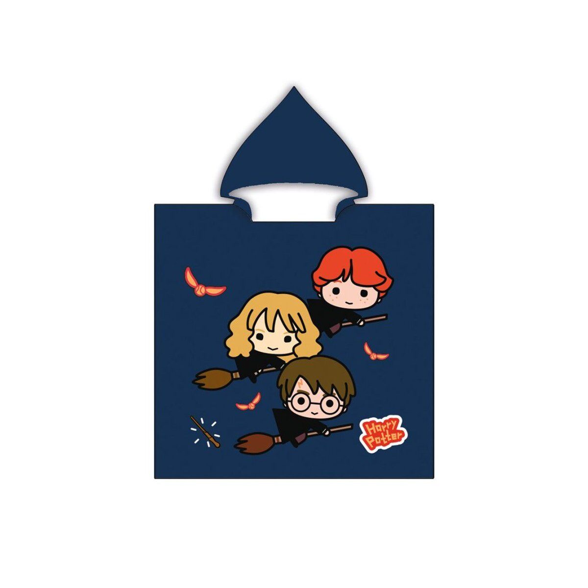 Harry Potter Poncho Harry Potter Badeponcho mit Kapuze 100 % Mikrofaser Komfort
