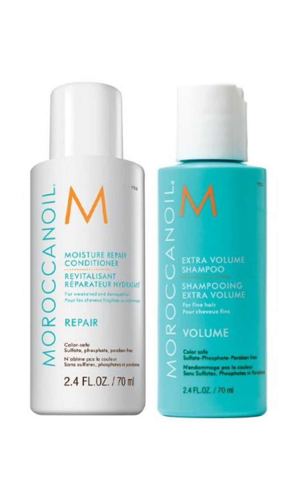 moroccanoil Haarpflege-Set Repair Reiseset Shampoo 70 ml + Conditioner 70 ml, 2-tlg., reparierend