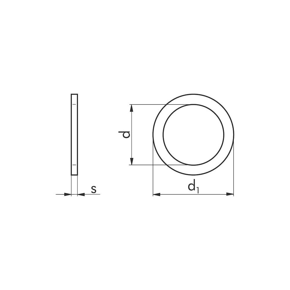 Würth Passscheibe 20 x Passscheibe 36x45x1.0 DIN988 Stahl blank
