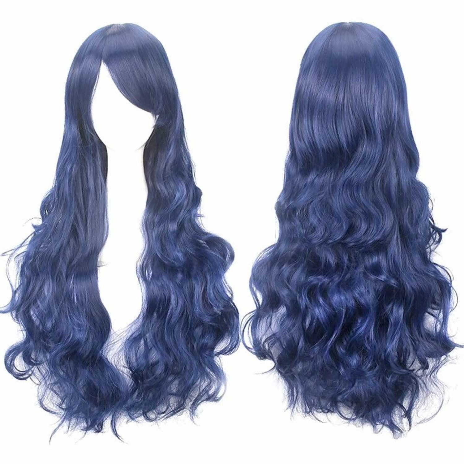 Kostüm-Perücke Perücke 80 cm Cosplay Anime Pony Synthetik Damen Dunkelblau