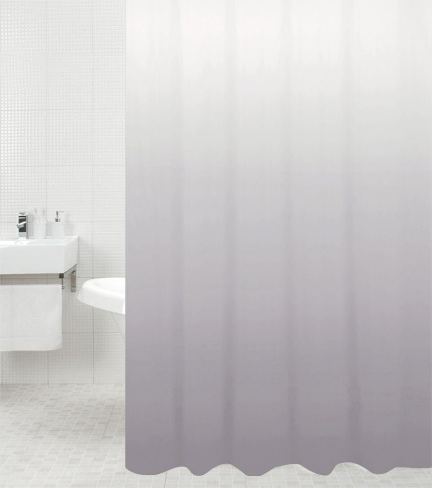 Sanilo Duschvorhang Magic Grau 180 x 200 cm, 100% wasserdicht, Anti-Schimmel-Effekt, hochwertige Qualität