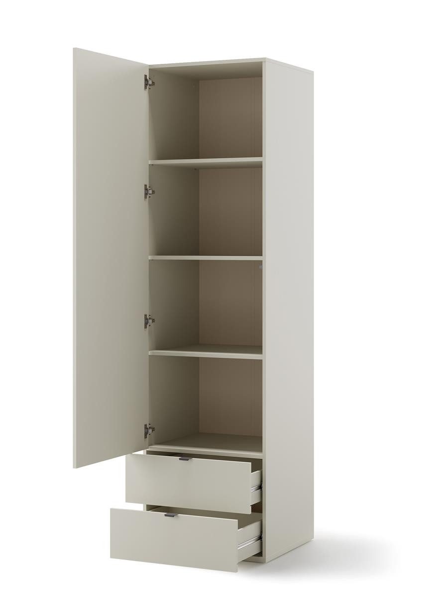Compleo Kleiderschrank schmal kaschmir mit 2 Schubladen, Breite: 61 cm günstig online kaufen