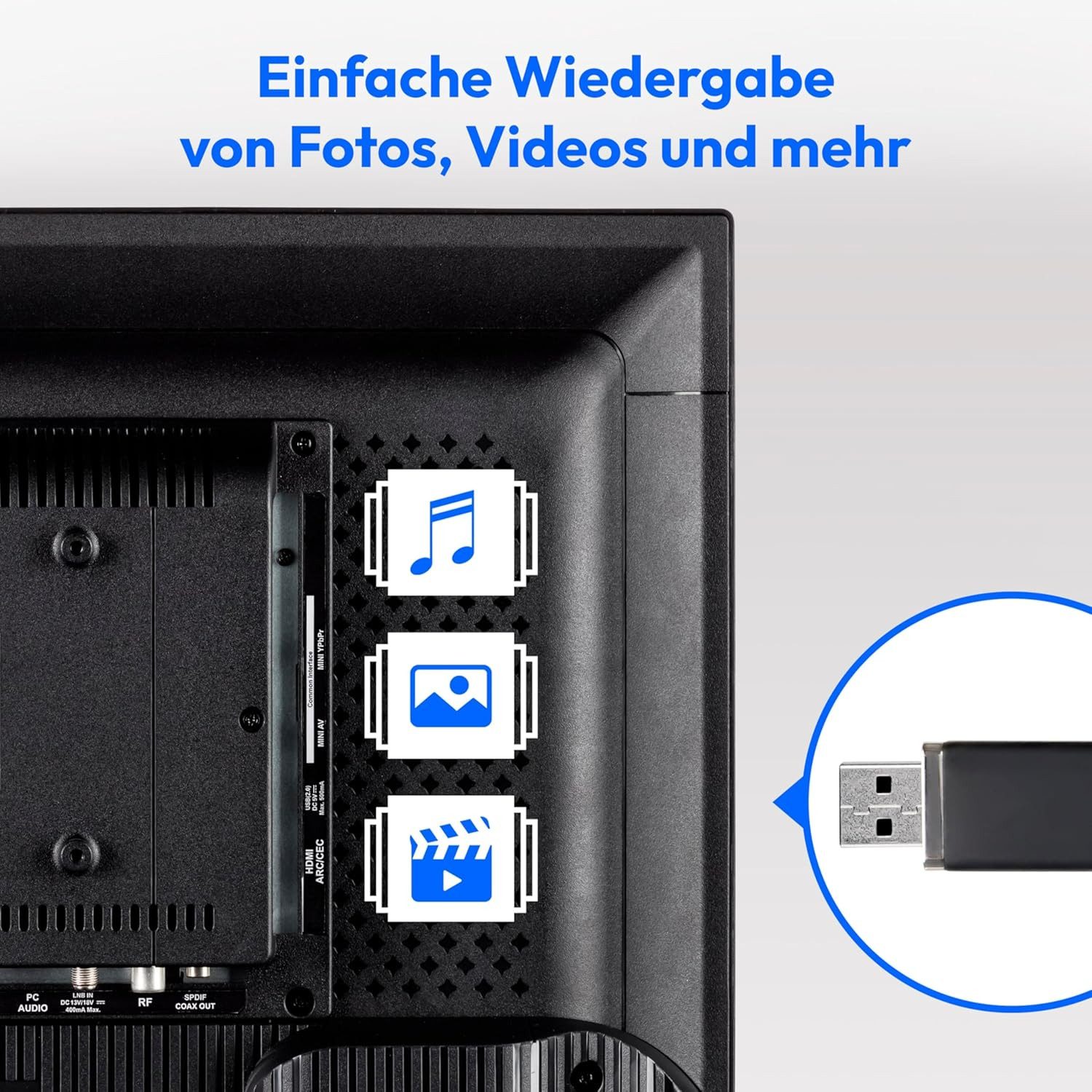 Medion® MD824000 LCD-LED Fernseher (59,9 cm/24 Zoll, 1080 Full HD)