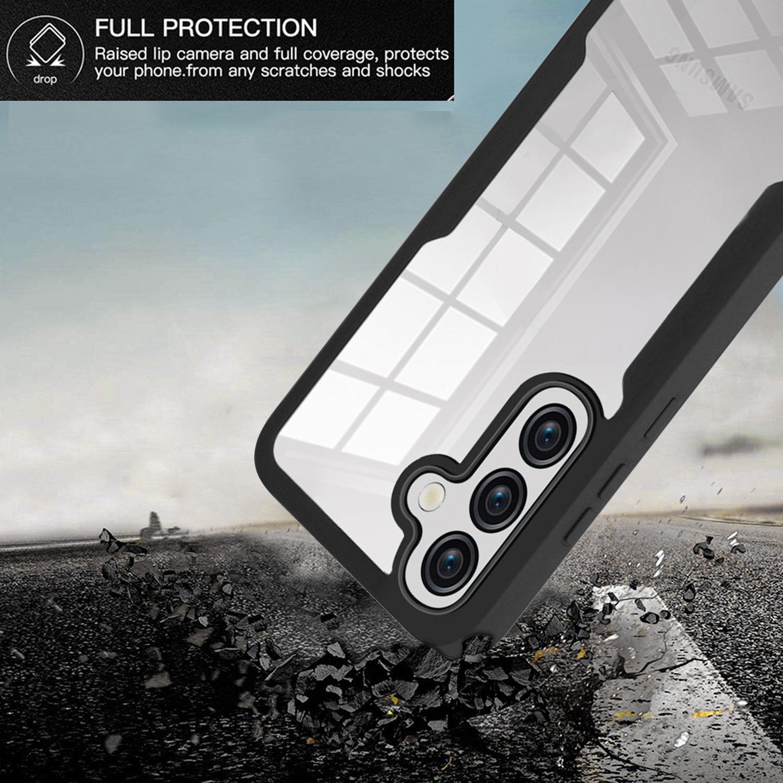 betterfon Handyhülle für Samsung Galaxy A37, 360° Hülle mit Integriertem Displayschutz, 2-teiliges 360 Grad Case mit Rundumschutz und Displayschutz – Bild 3 von 5
