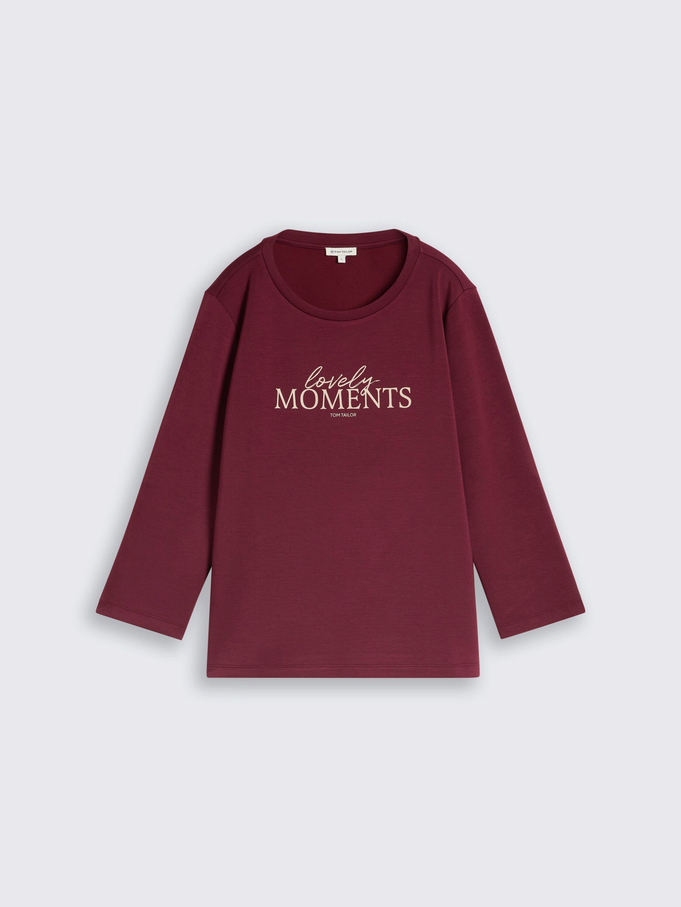 TOM TAILOR 3/4-Arm-Shirt Loose Somemrshirt mit Letter-Print – Bild 5 von 5