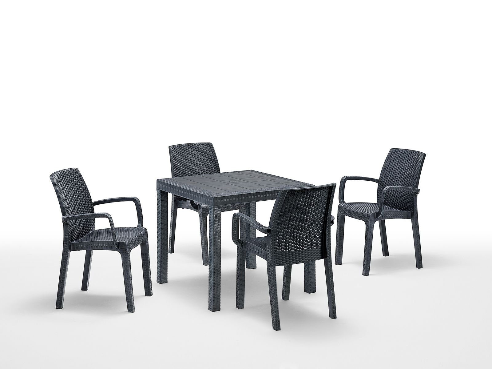 Bica GartenEssgruppe Indiana, Diningset 1x kleiner Tisch, 4x Stühle