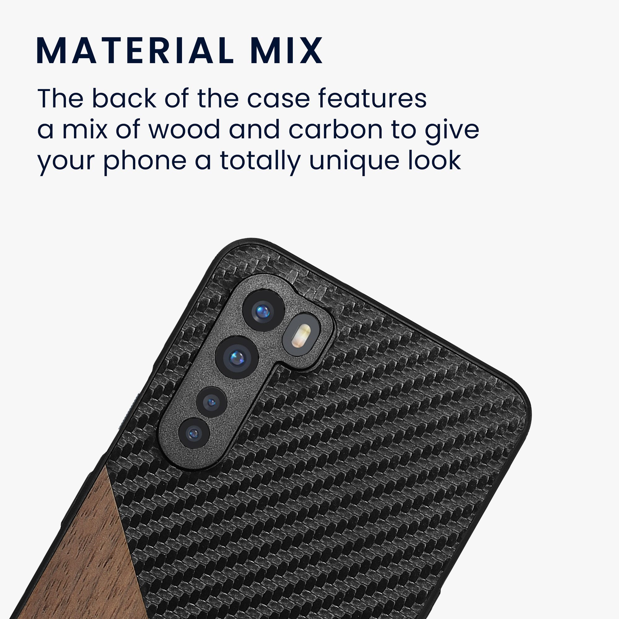 kwmobile Handyhülle Hülle für OnePlus Nord, Holz Handy Schutzcase - Handy Case Schutzhülle - Smartphone Cover