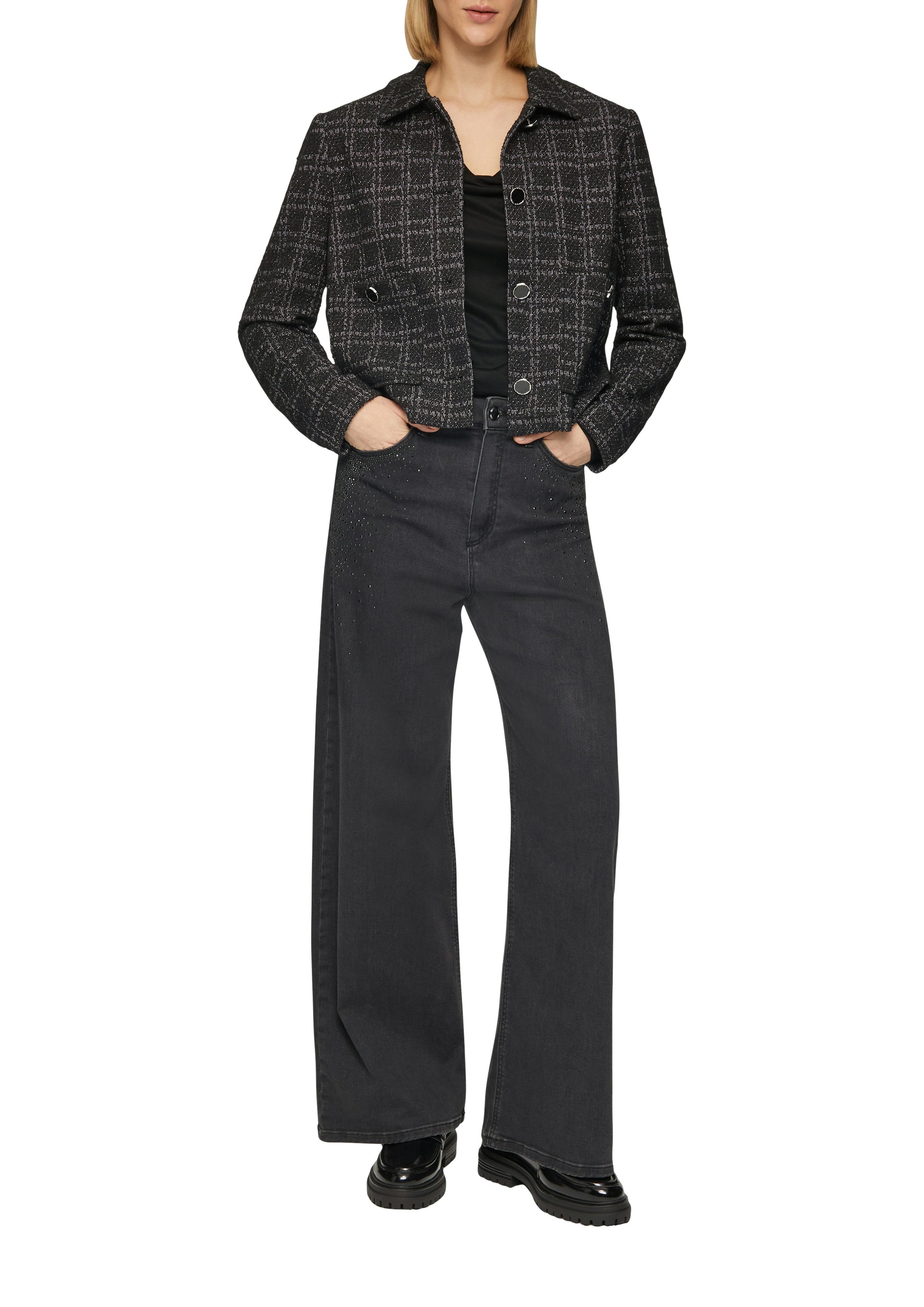 s.Oliver BLACK LABEL Langarmshirt mit Wasserfall günstig online kaufen