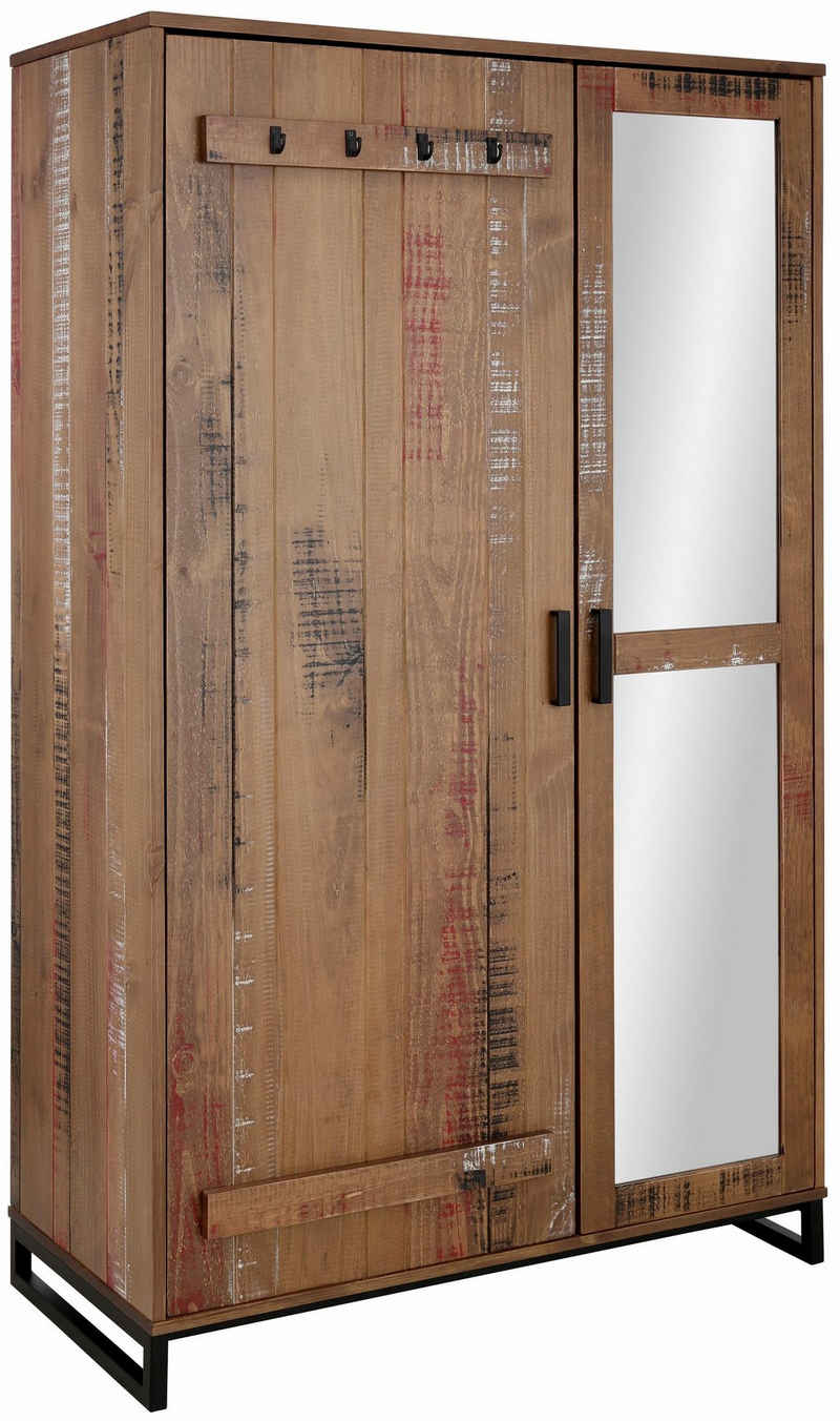 Home affaire Garderobenschrank »Santos« mit besonderen Türfronten und Spiegel, viel Stauraum, Höhe 180 cm