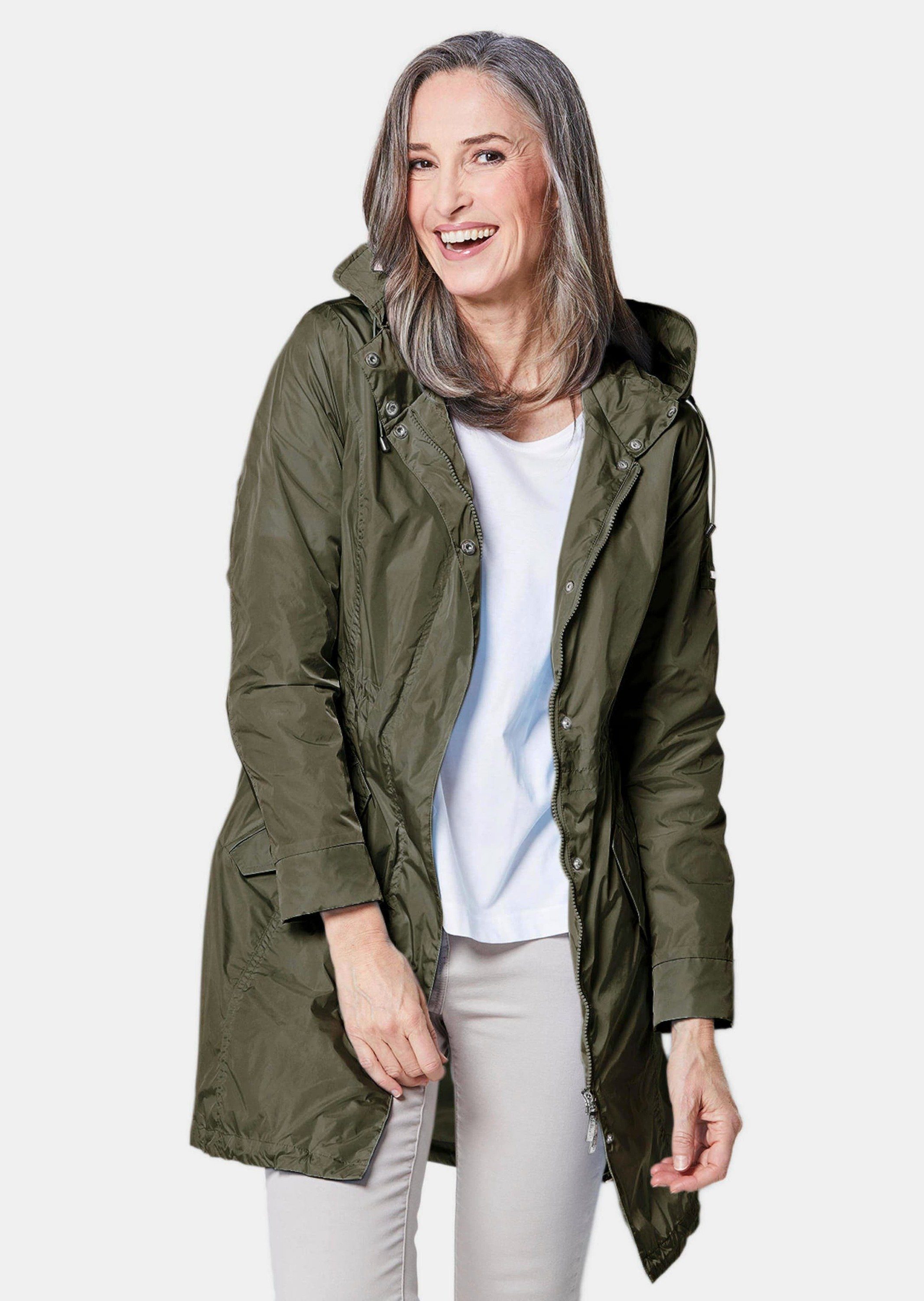 GOLDNER Outdoorjacke Modischer Regenparka mit Kapuze Individuelle Weitenregulierung durch Tunnelzüge und variablen Kragen – Bild 4 von 5