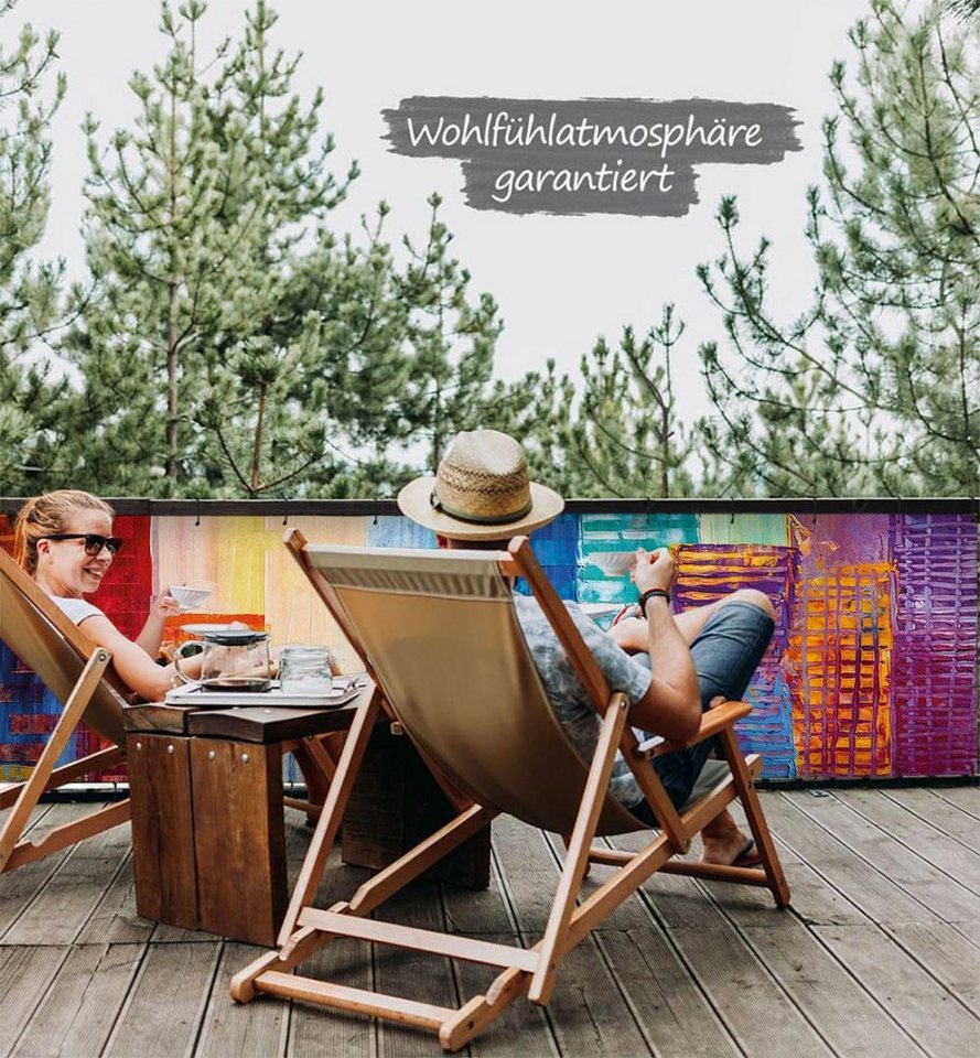 Thumbnail - MyMaxxi Sichtschutzelement Balkonbanner Hochhaus Panorama Balkon Sichtschutz Garten