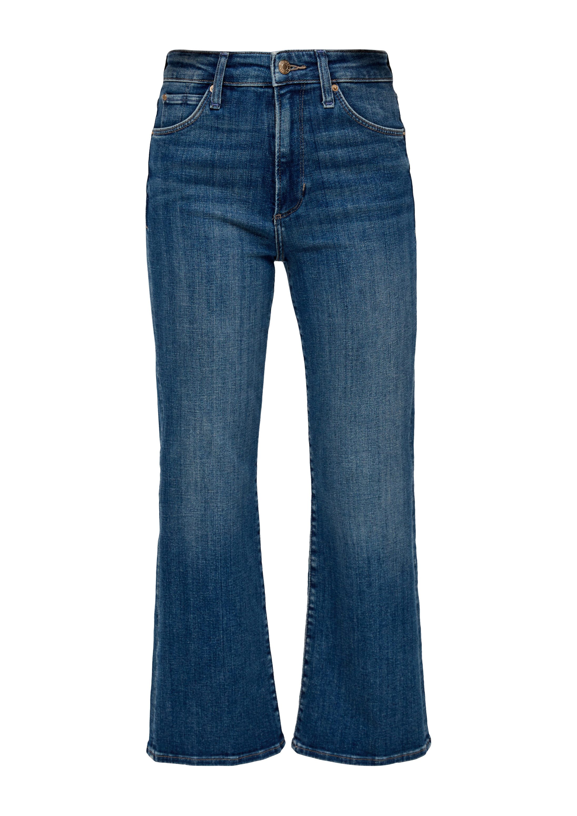 s.Oliver Bootcut-Jeans Jeans-Hose Cropped Jeans / High Rise / Flared Leg / Baumwollstretch