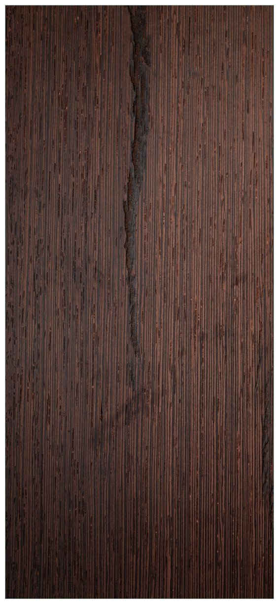 Wallario Türtapete Holz-Optik Textur dunkelbraunes Holz, glatt, ohne Struktur
