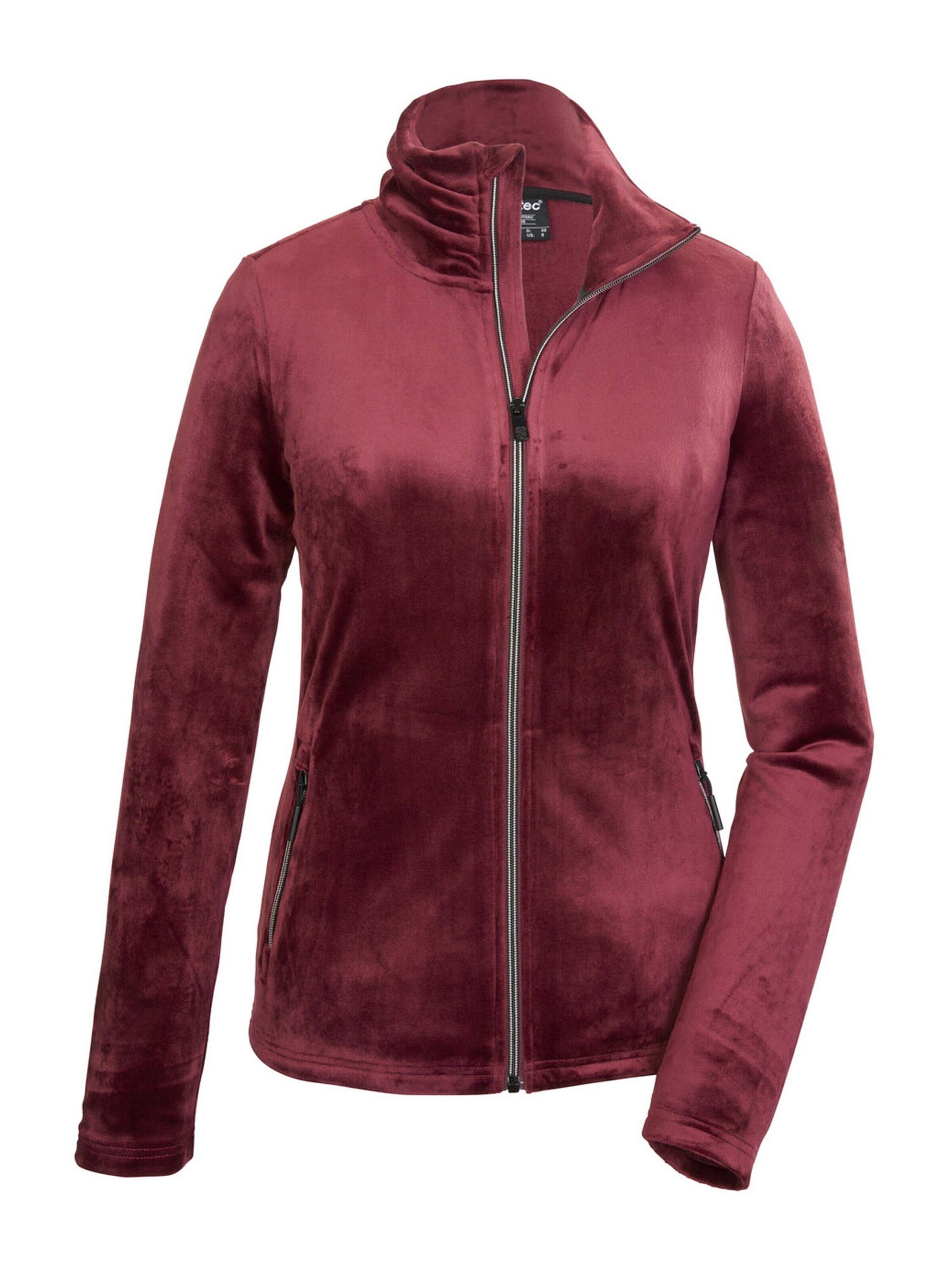 Killtec Sweatjacke (1-tlg) Drapiert/gerafft dunkelpflaume