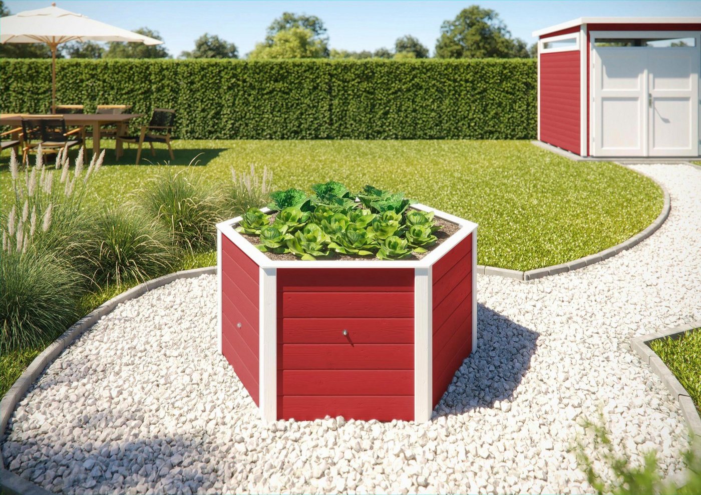 Thumbnail - weka Hochbeet Elementhochbeet 6-Eck, 6-Eck, BxTxH: 120x120x68,5 cm