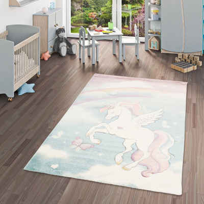 Kinderteppich Kinder Teppich Maui Kids Pastell Einhorn, Pergamon, Rechteckig, Höhe: 13 mm