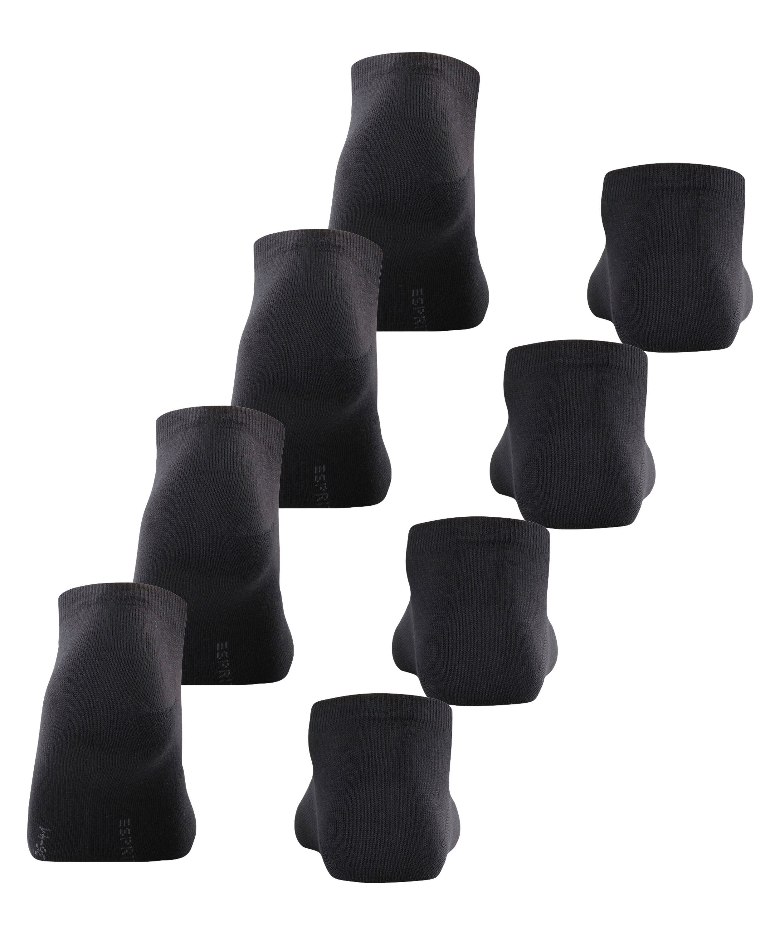 Esprit Sneakersocken Solid (4 Paar) Einheitsgröße 36-41, geripptes Bündchen, unifarben, Basic Vorteilspack