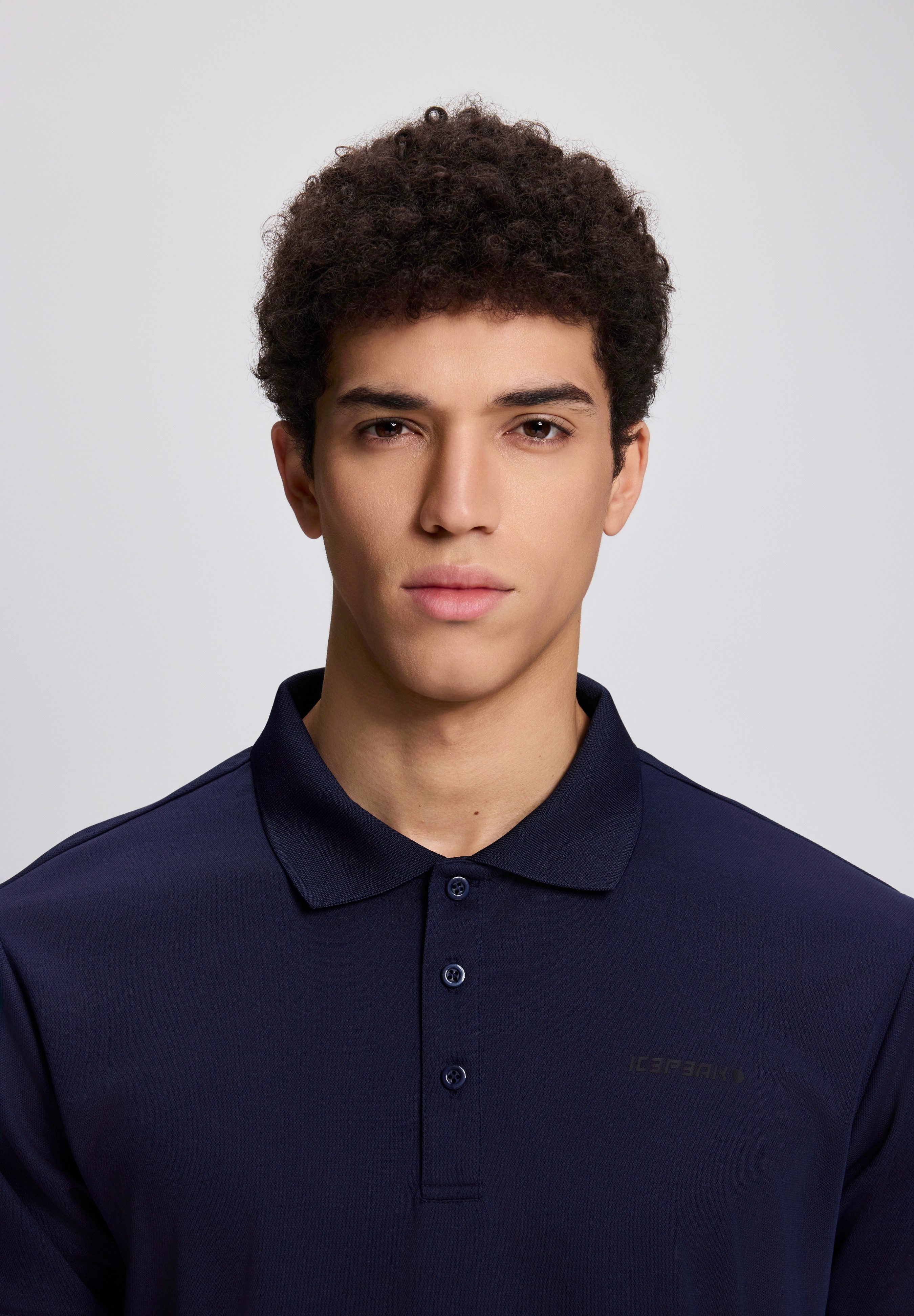 Icepeak Poloshirt H POLOSHIRT BELLMONT sportlicher Schnitt, Polokragen mit Knopfleiste